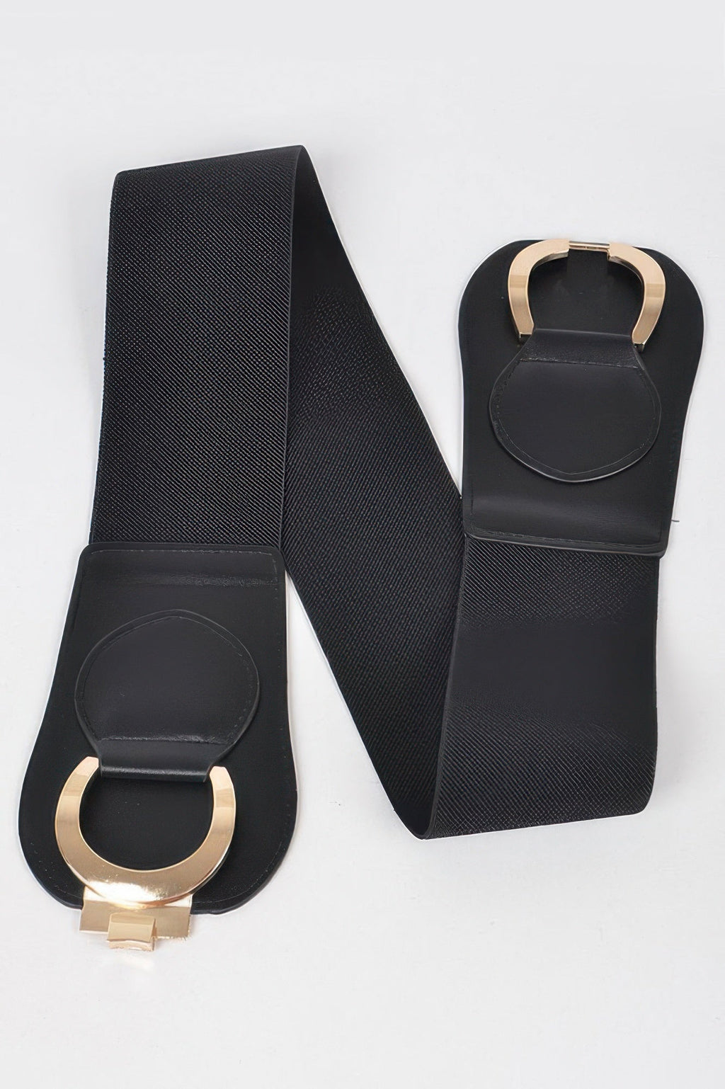Faux Leather Wide Elastic Plus Size Belt - Crowned Energy CO.