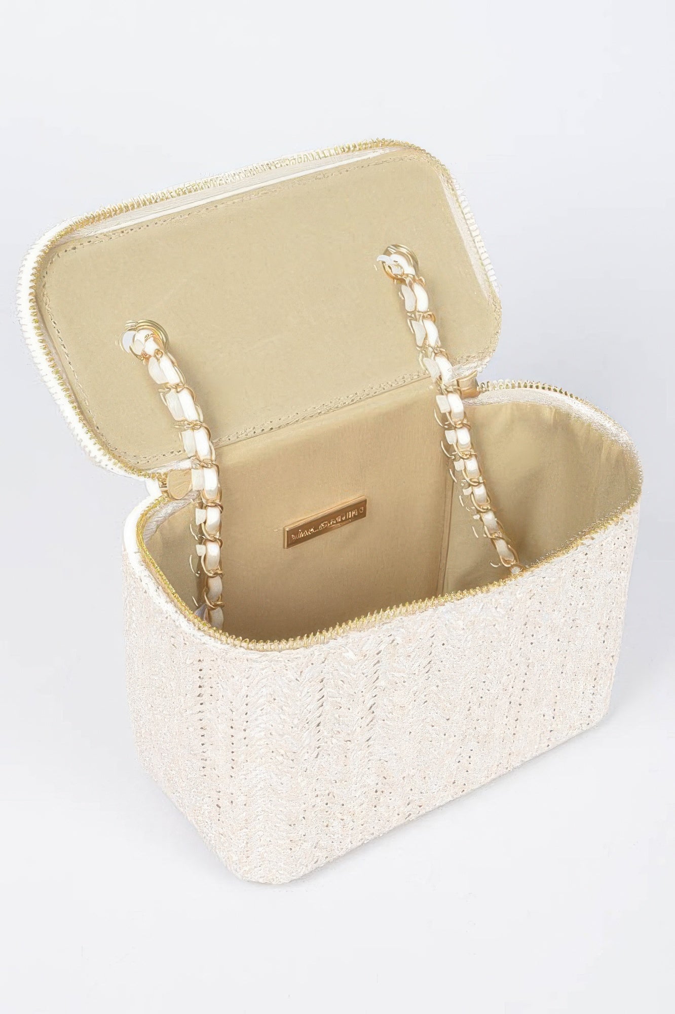 Faux Straw Cosmetic Case Bag - Crowned Energy CO.
