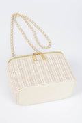Faux Straw Cosmetic Case Bag - Crowned Energy CO.
