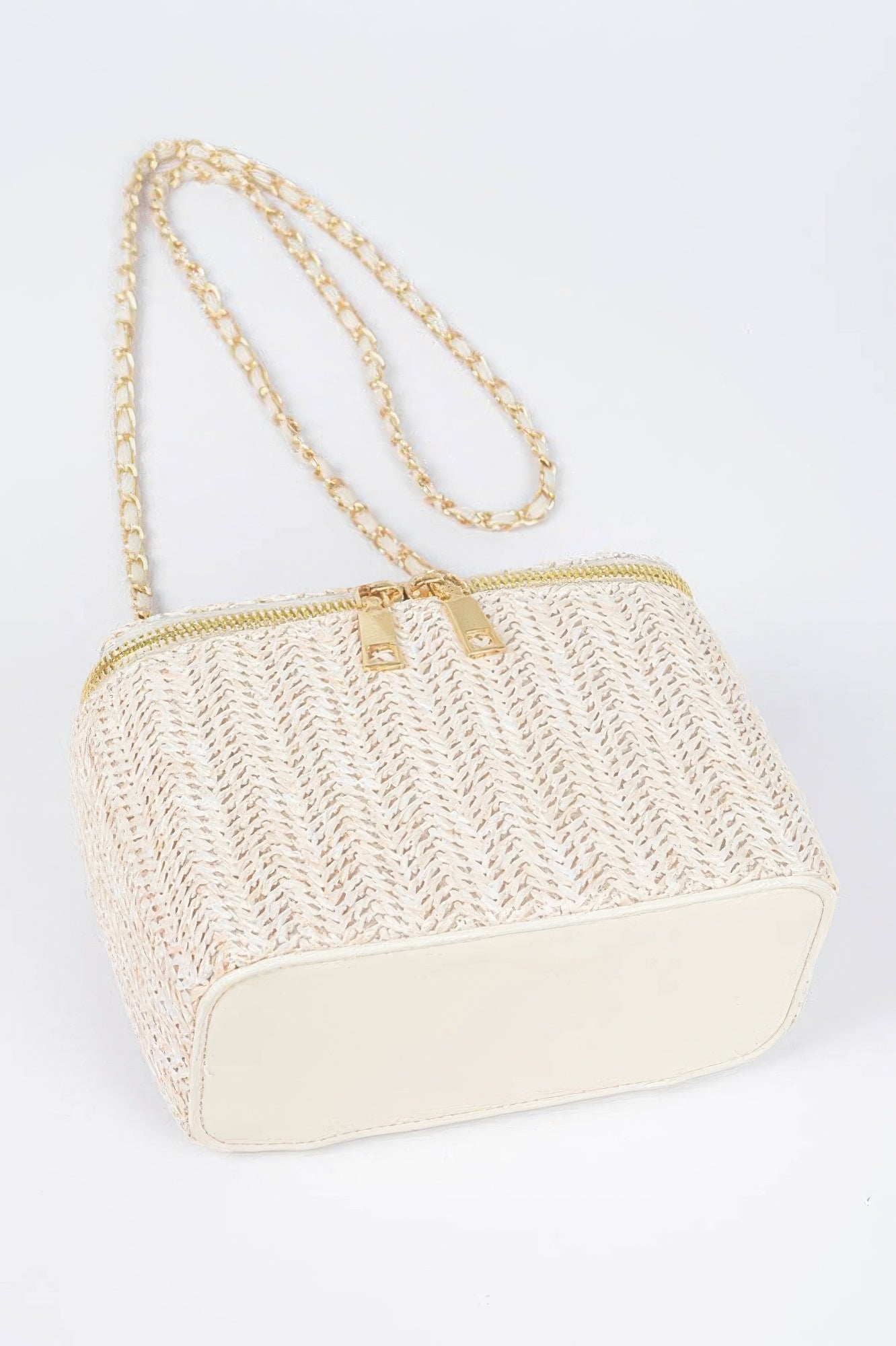 Faux Straw Cosmetic Case Bag - Crowned Energy CO.