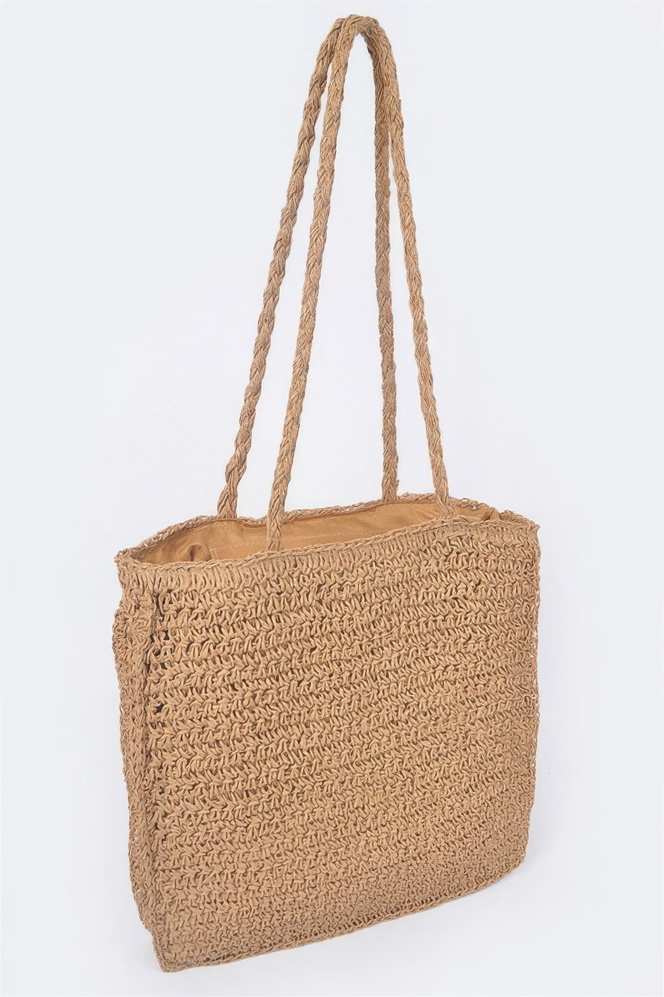 Faux Straw Tote Bag - Crowned Energy CO.