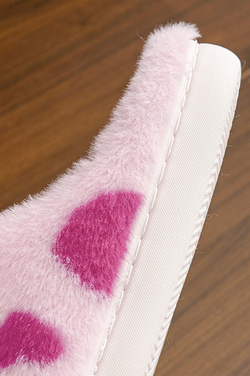 Fiery Red Valentines Heart Shape Winter Fuzzy Slippers - Crowned Energy CO.