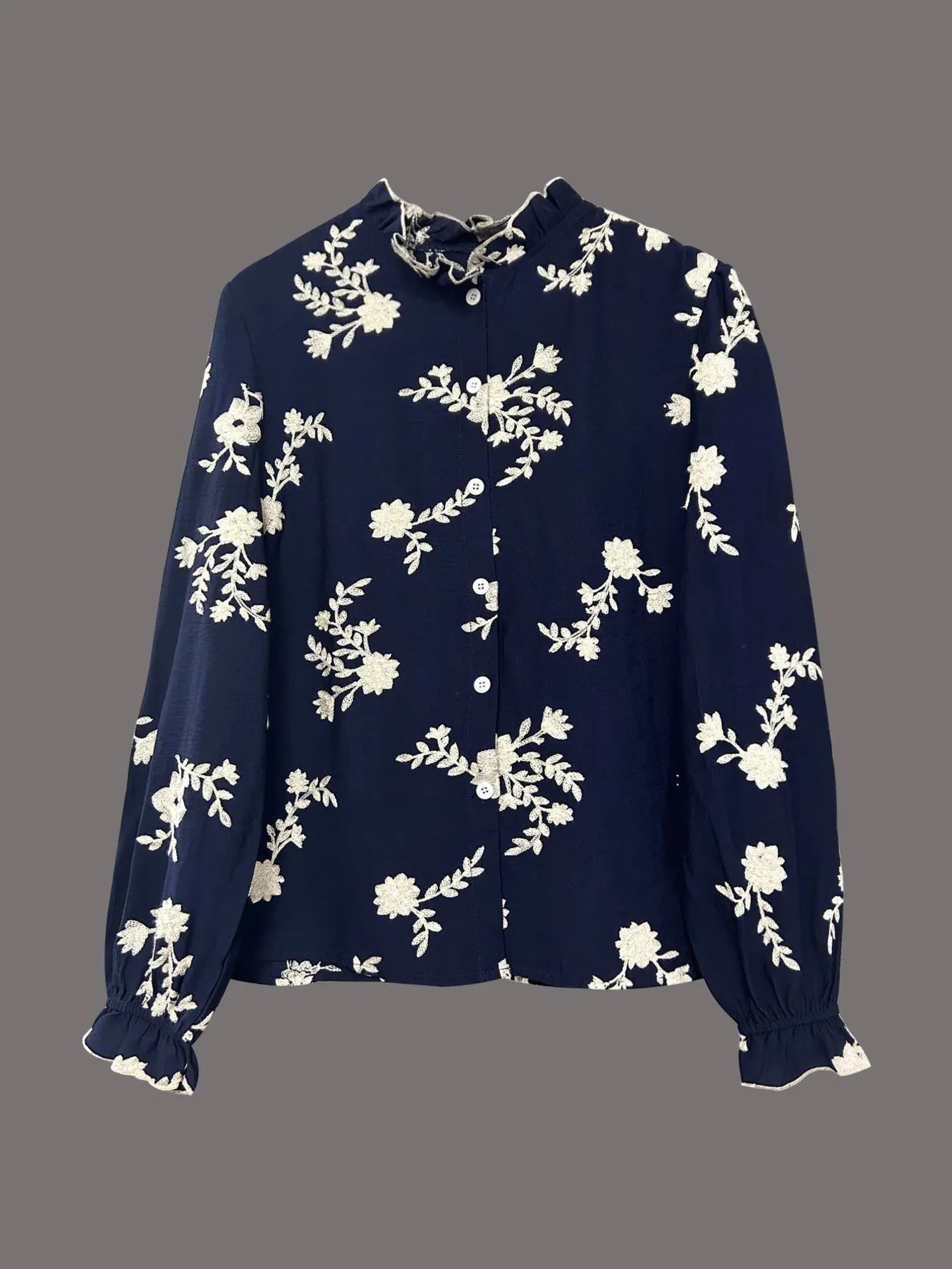 Flower Button Up Long Sleeve Shirt - Crowned Energy CO.