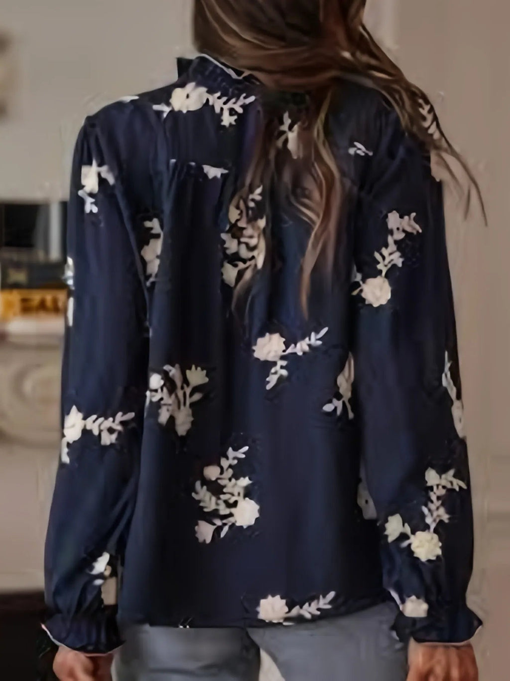 Flower Button Up Long Sleeve Shirt - Crowned Energy CO.