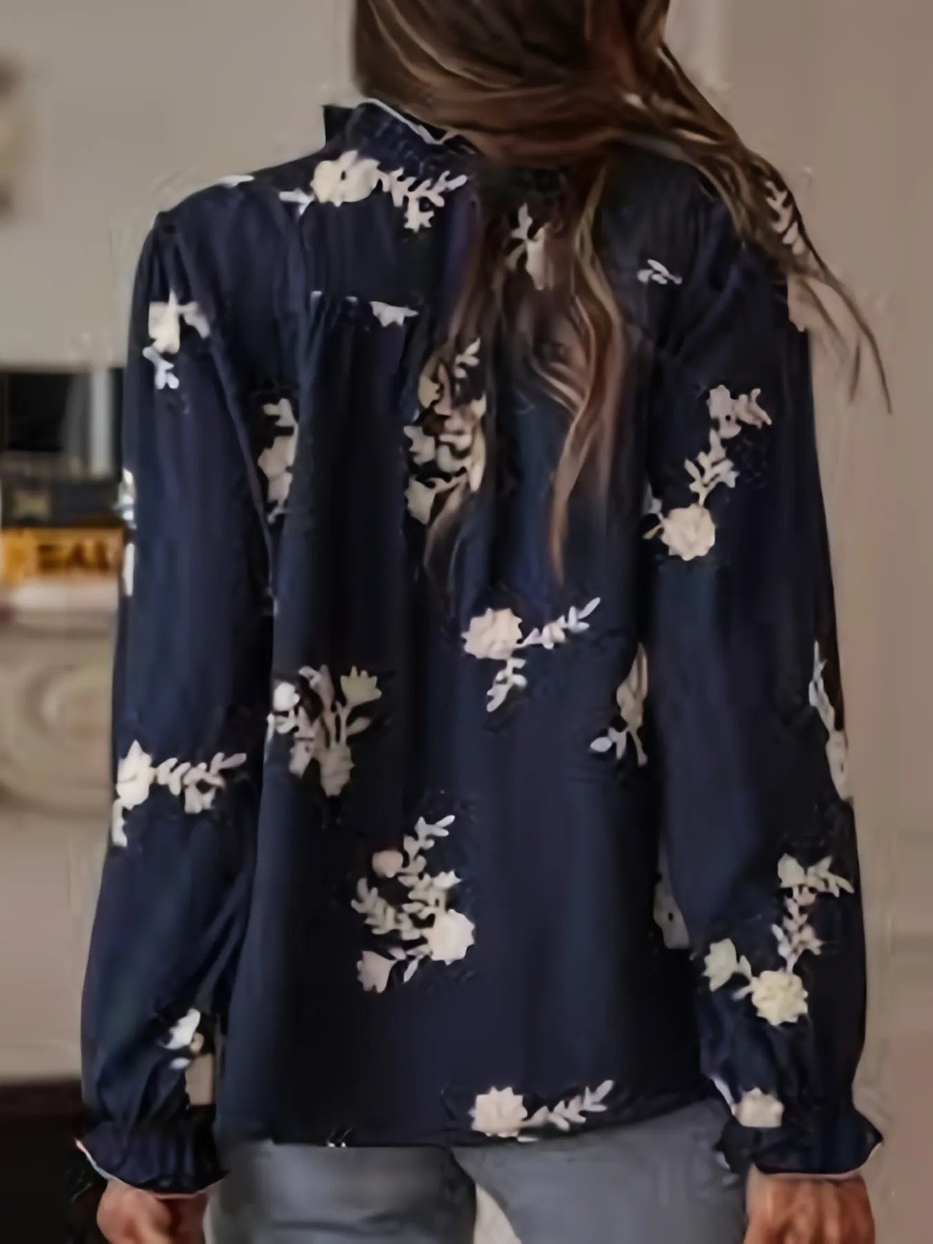 Flower Button Up Long Sleeve Shirt - Crowned Energy CO.