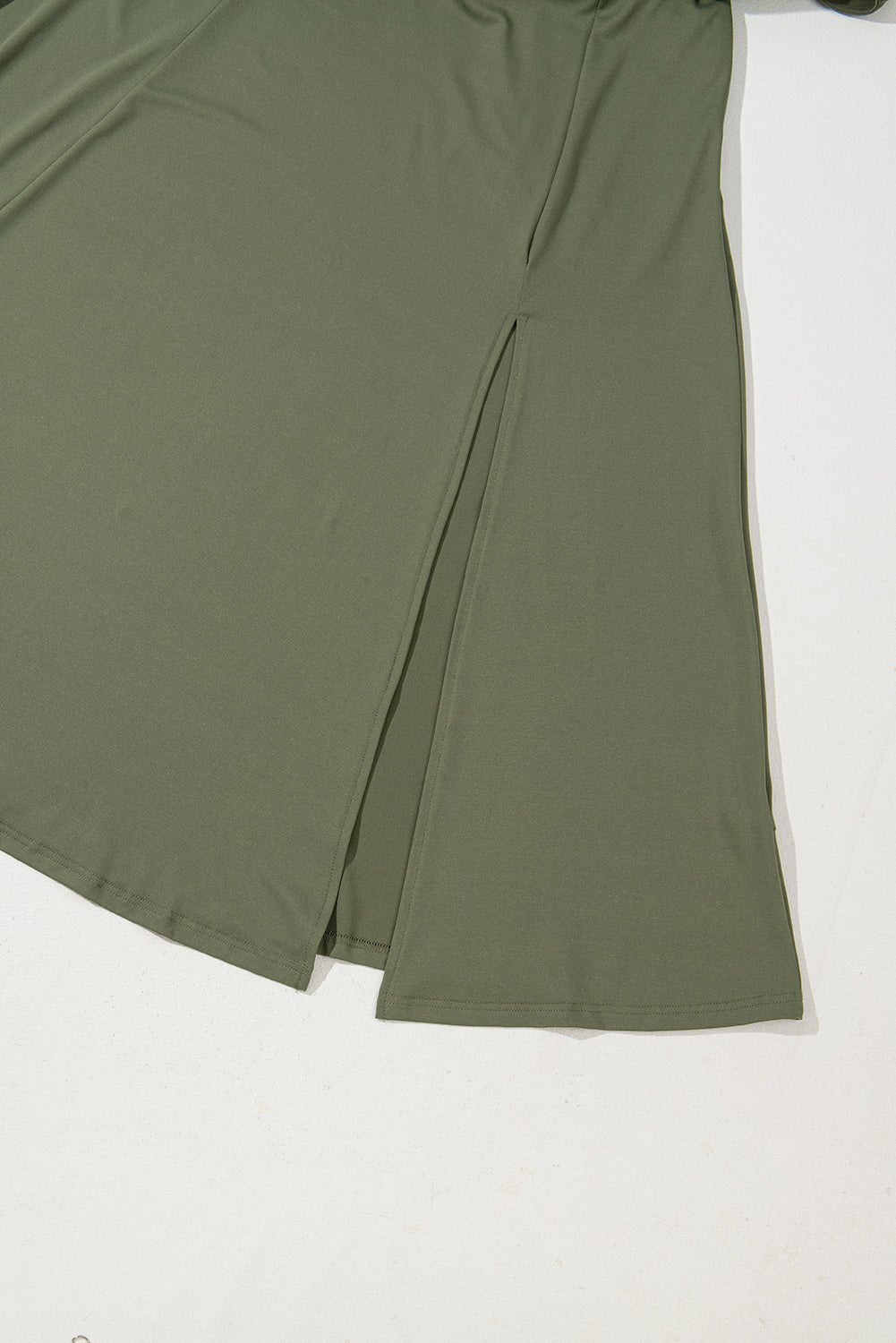 Four Leaf Clover Sleeveless Scoop Neck Flared Split Midi Dress - Crowned Energy CO.