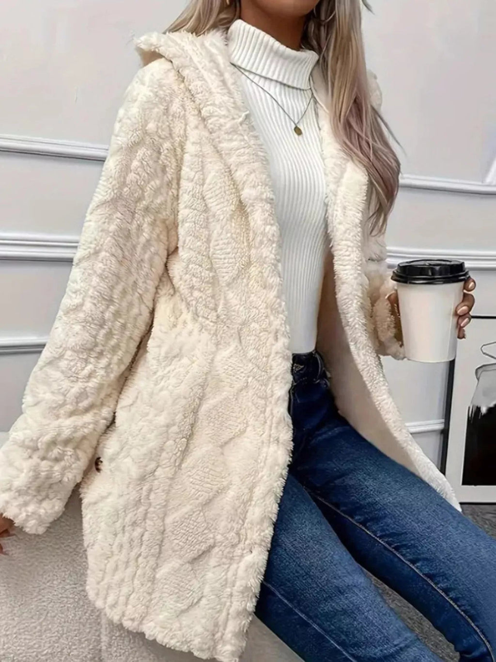 Full Size Button - Down Hooded Outerwear Plus Size - Crowned Energy CO.