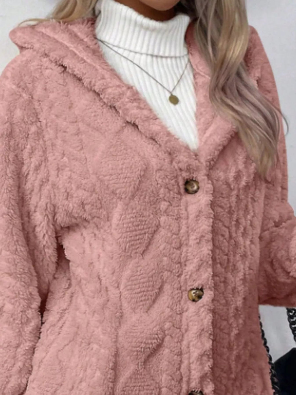 Full Size Button - Down Hooded Outerwear Plus Size - Crowned Energy CO.