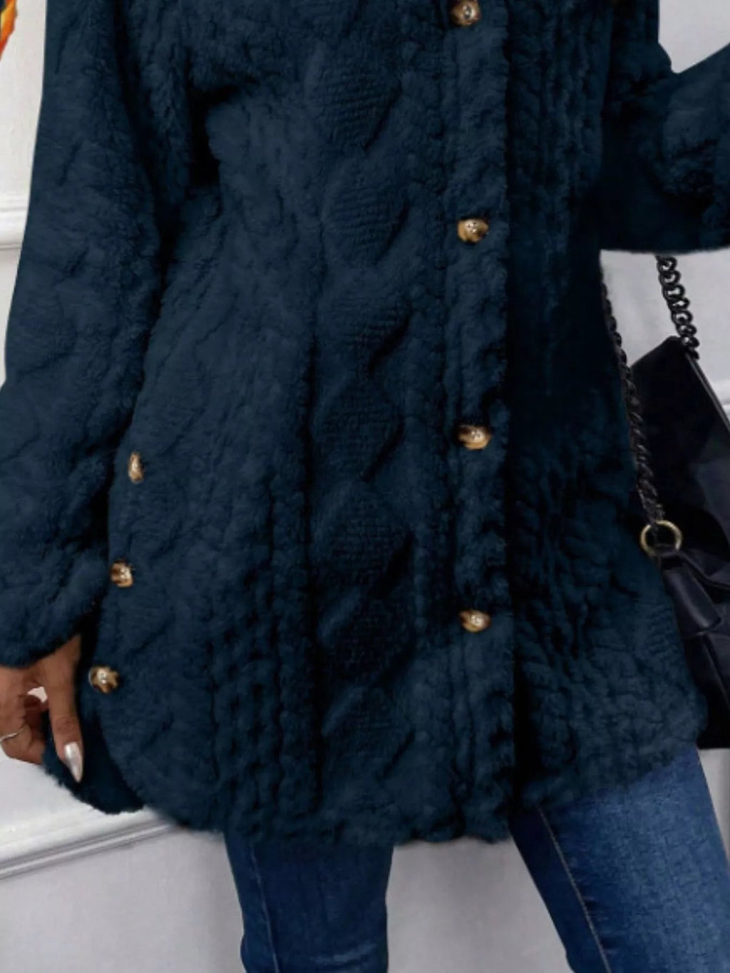 Full Size Button - Down Hooded Outerwear Plus Size - Crowned Energy CO.