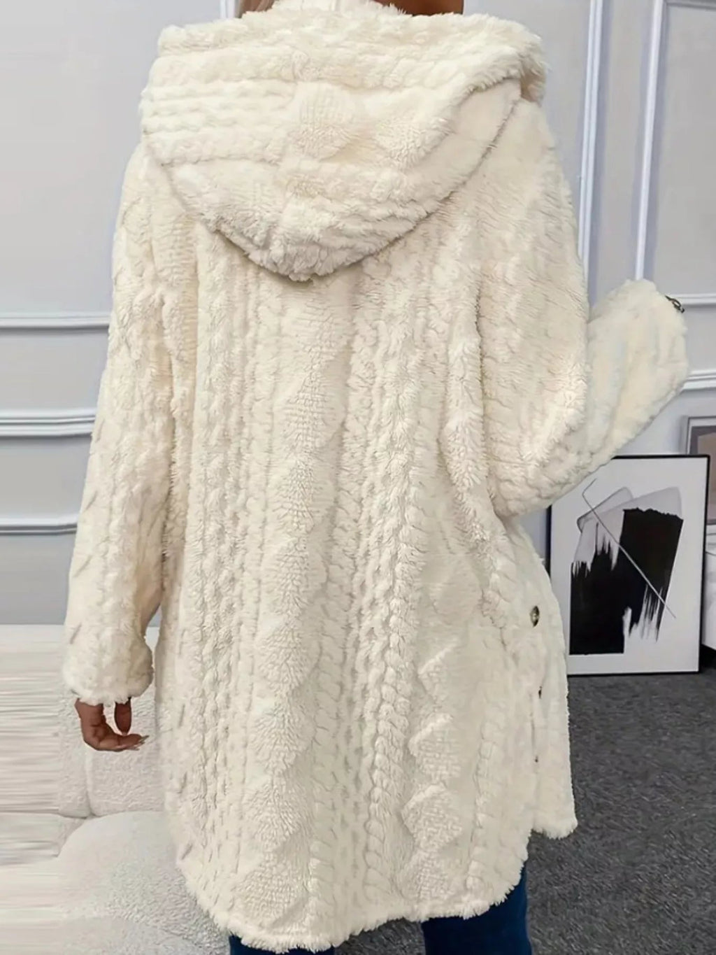 Full Size Button - Down Hooded Outerwear Plus Size - Crowned Energy CO.
