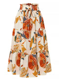 Full Size Floral Print Tiered Skirt Plus Size - Crowned Energy CO.