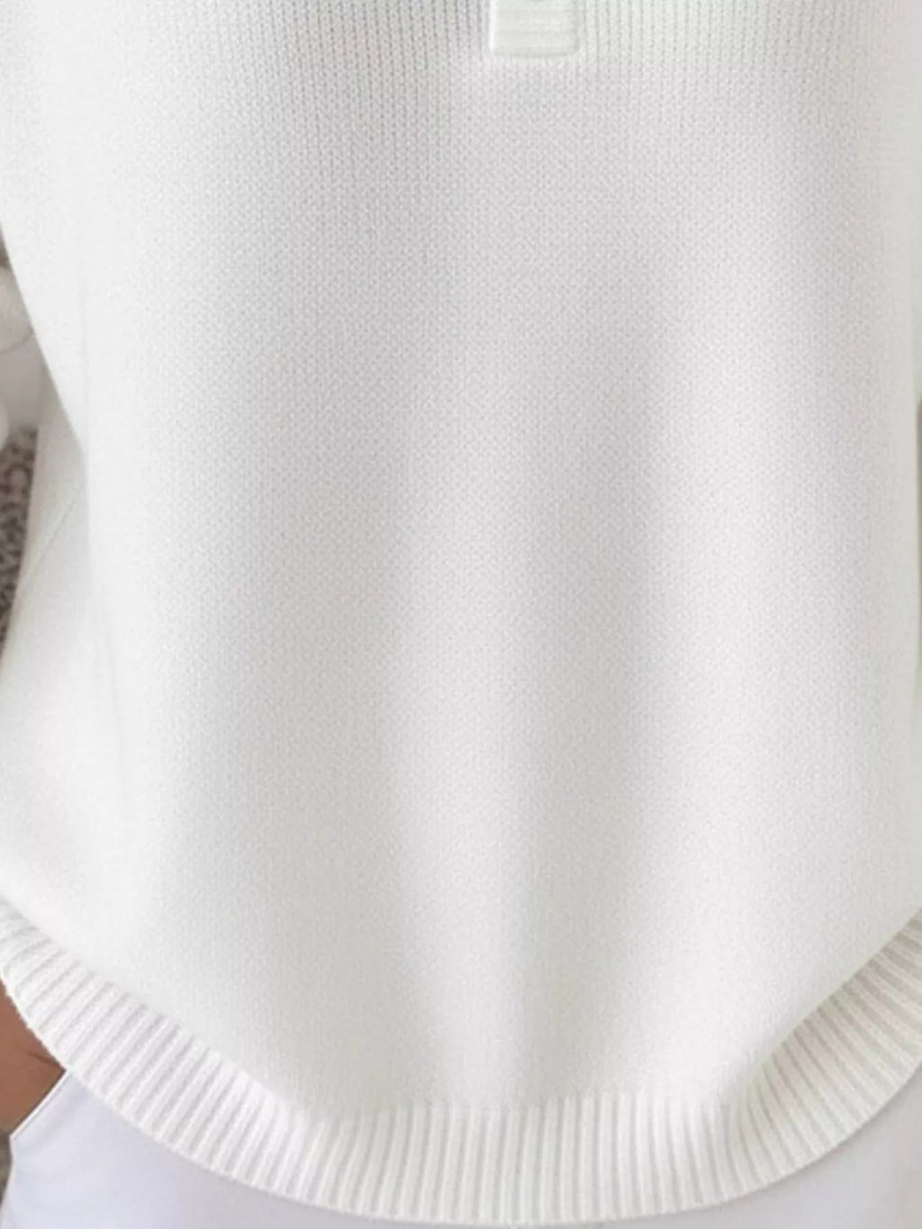 Full Size Half Button Long Sleeve Knit Top Plus Size - Crowned Energy CO.