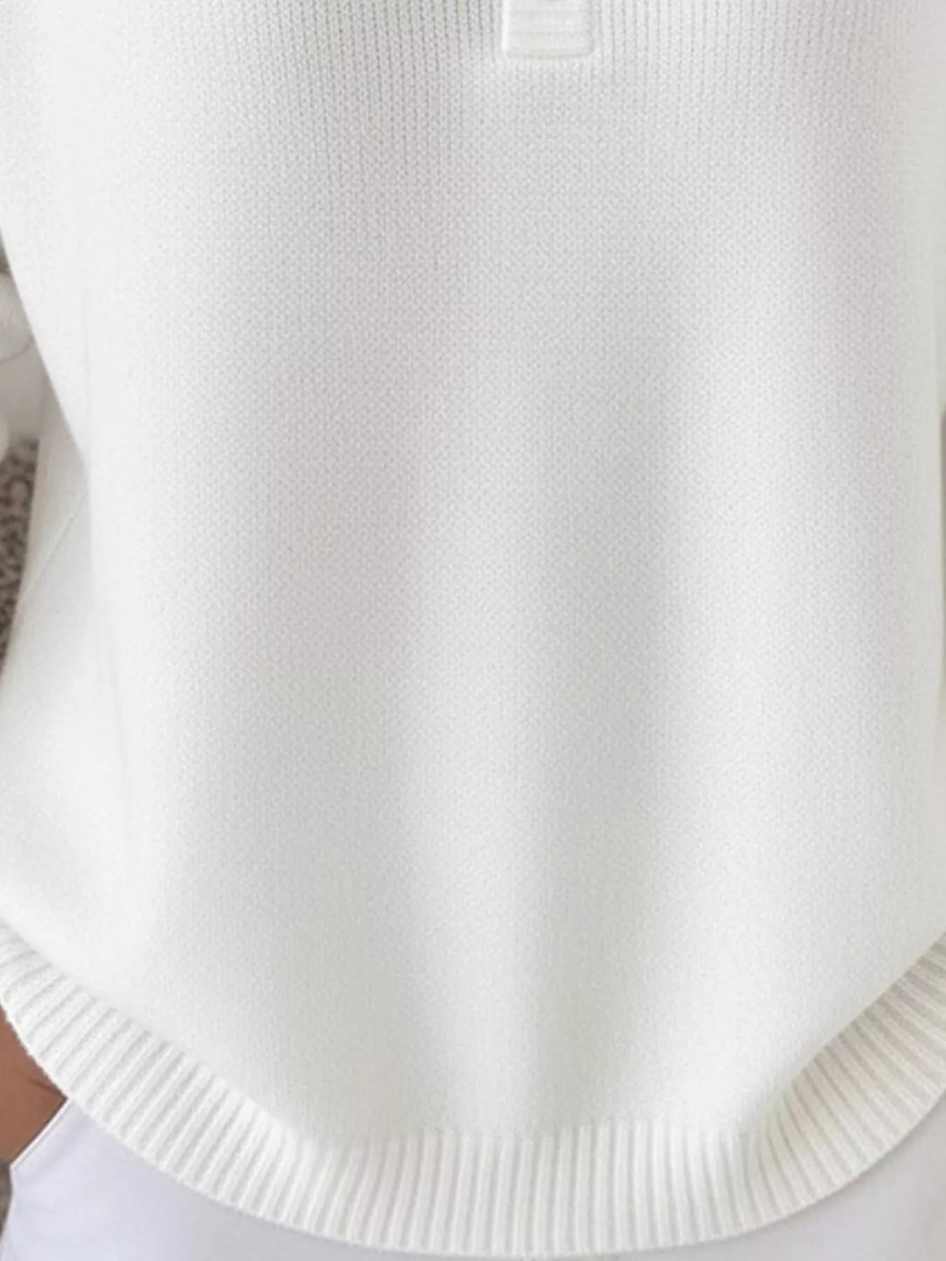 Full Size Half Button Long Sleeve Knit Top Plus Size - Crowned Energy CO.