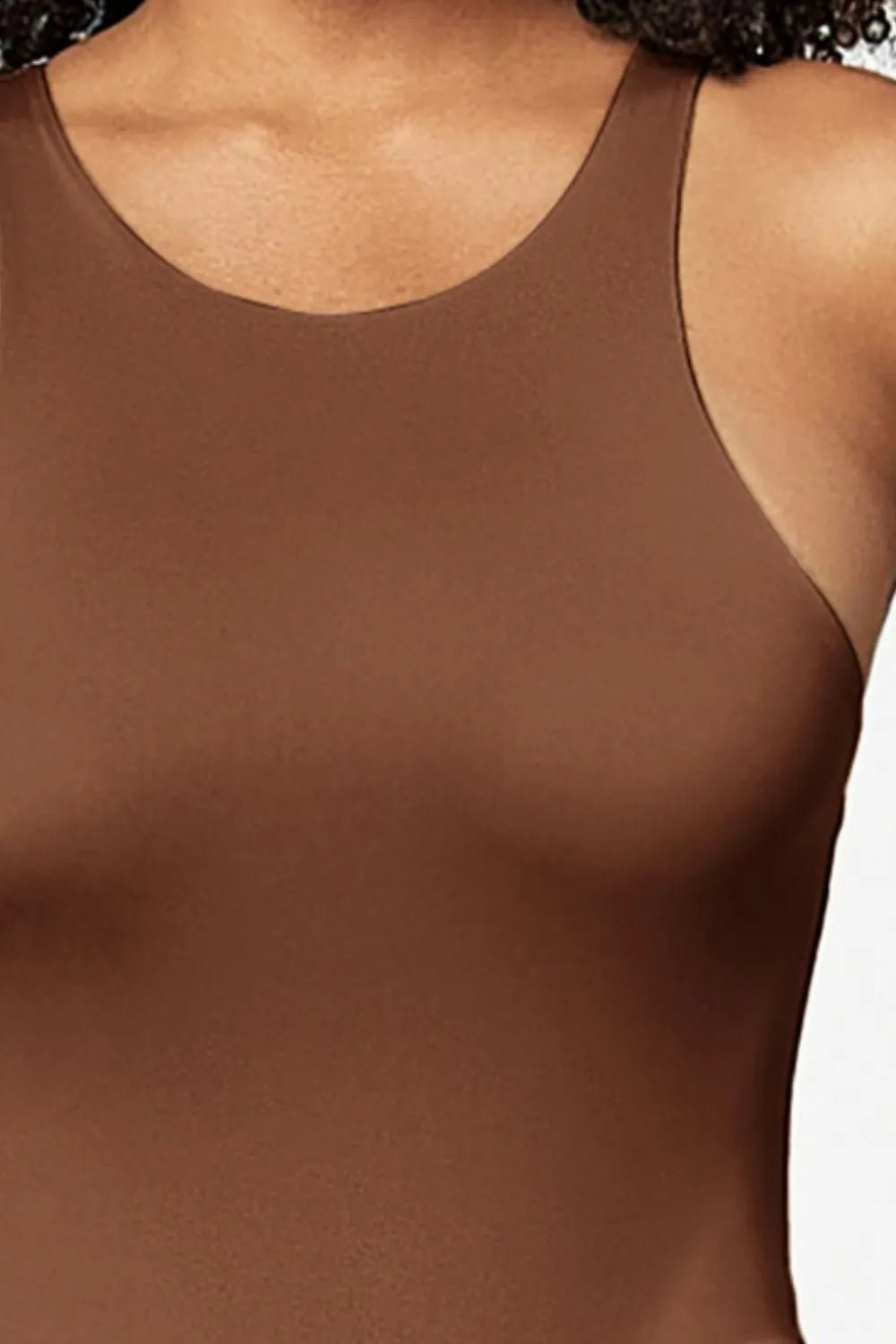 Full Size Round Neck Wide Strap Bodysuit - Crowned Energy CO.