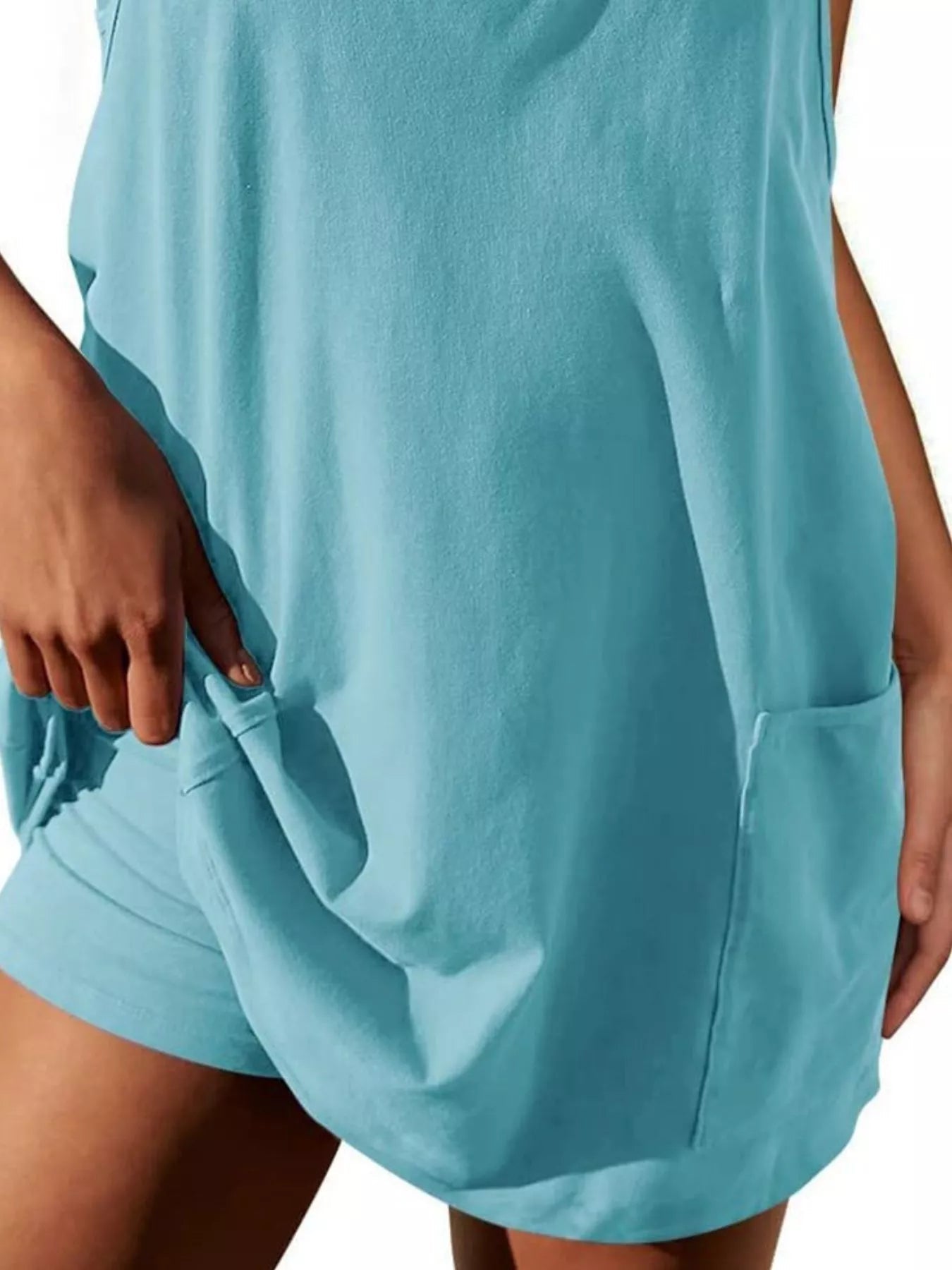 Crowned Energy CO. Military Green / S Trendsi Loungewear & Sleepwear/Sleepwear Full Size Scoop Neck Cami Dress and Shorts Plus Size