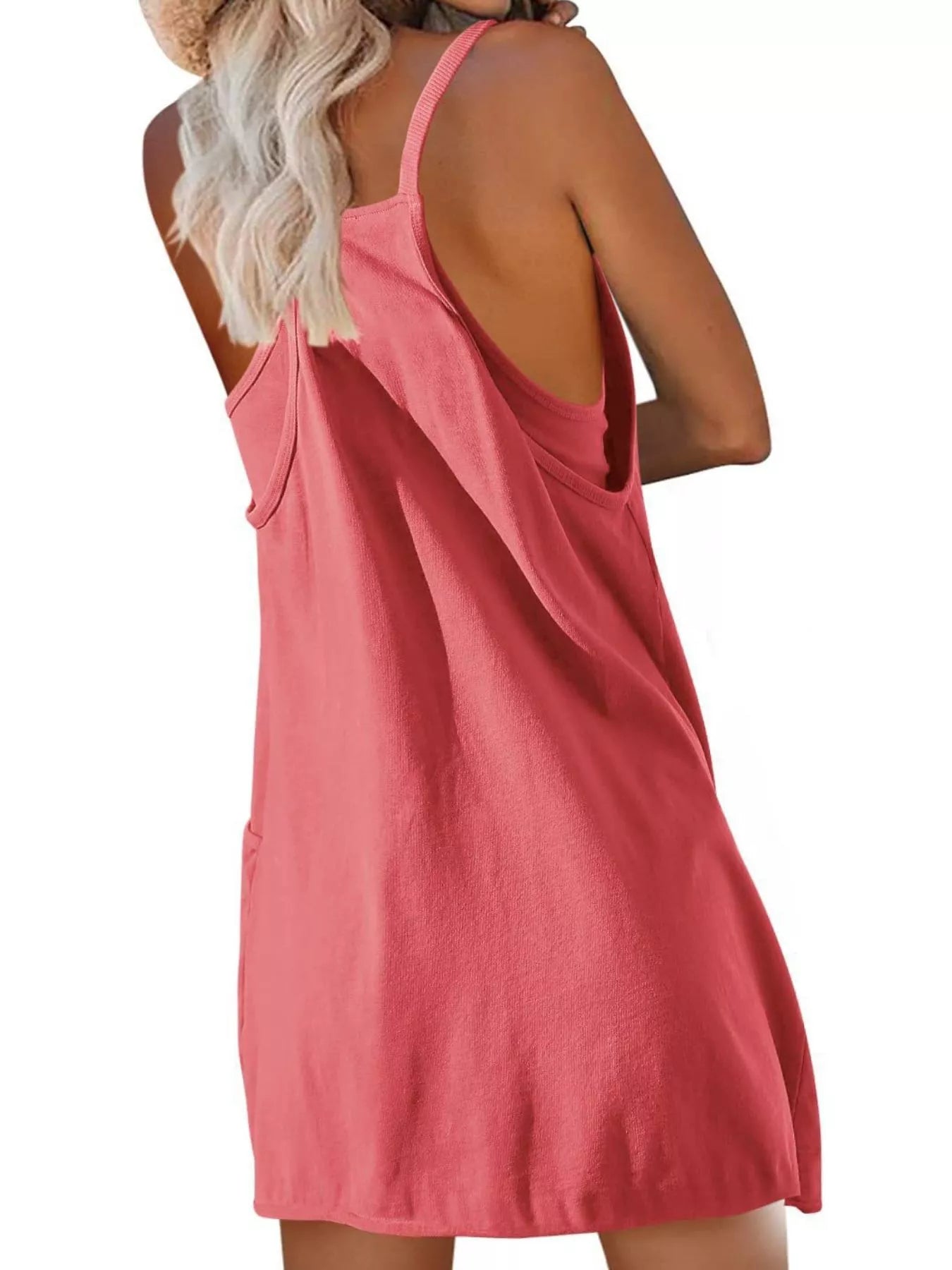Full Size Scoop Neck Cami Dress and Shorts Plus Size - Goddess Vibes