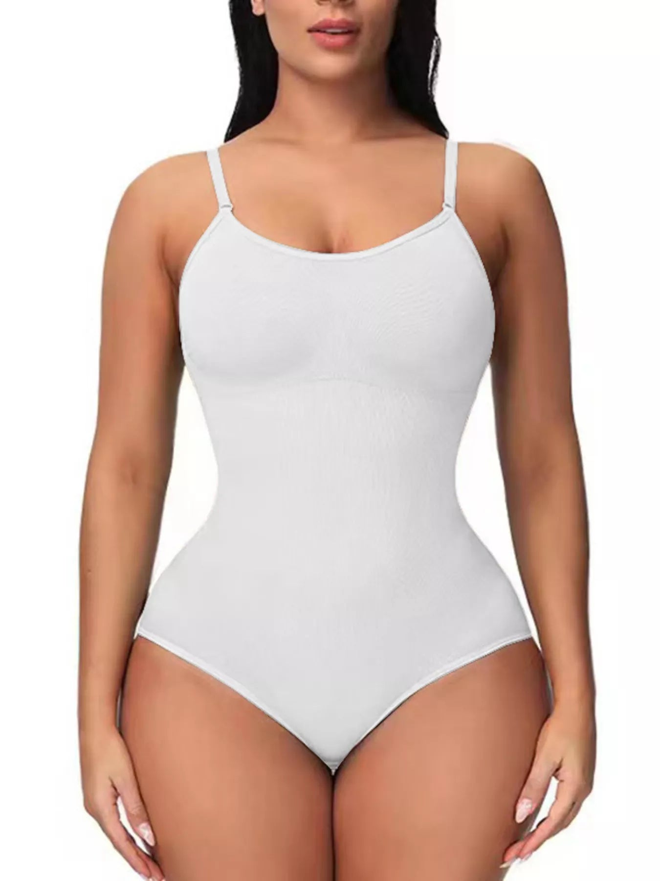 Full Size Seamless Scoop Neck Shaping Bodysuit Plus Size - Crowned Energy CO.