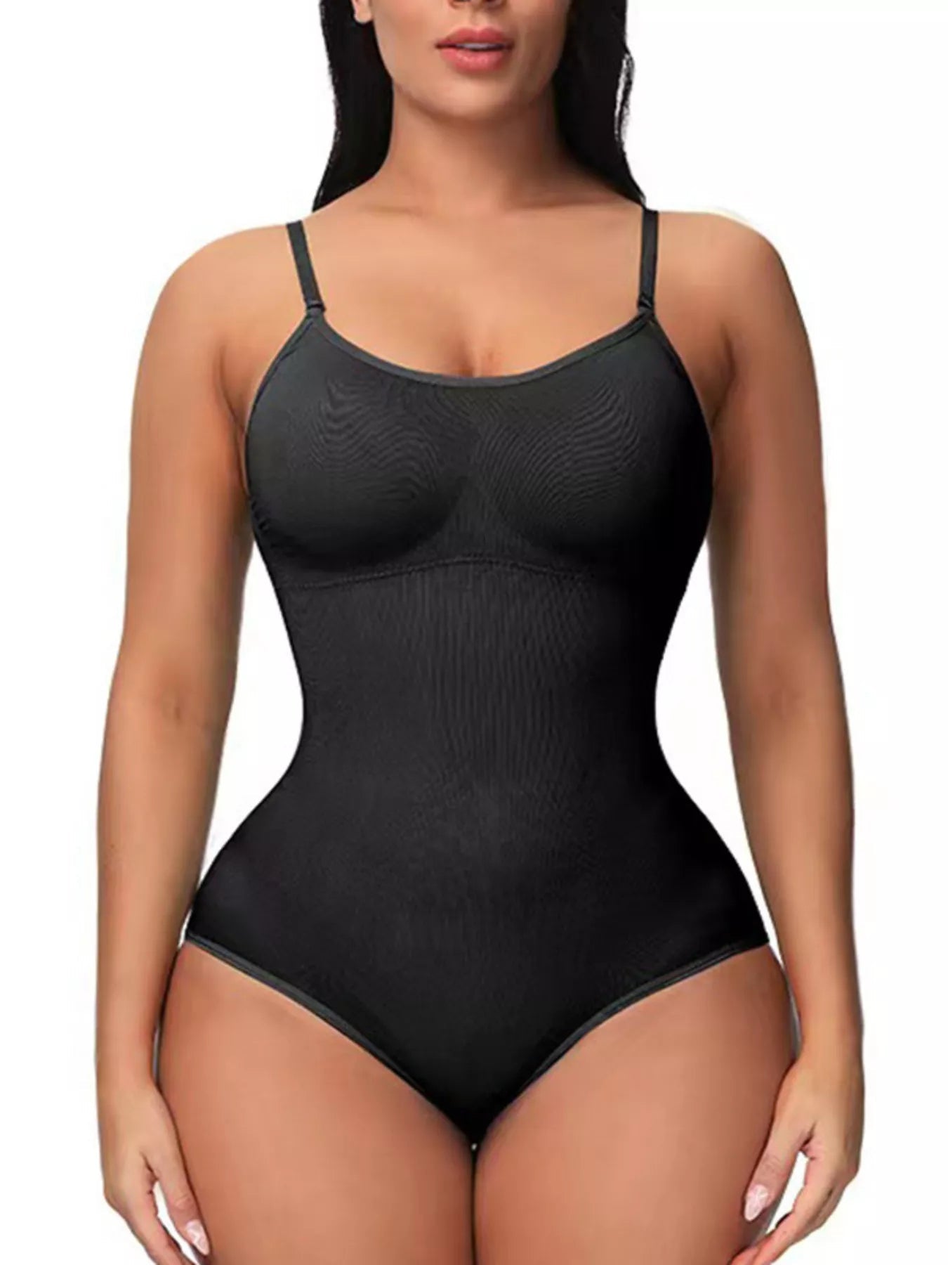 Full Size Seamless Scoop Neck Shaping Bodysuit Plus Size - Crowned Energy CO.