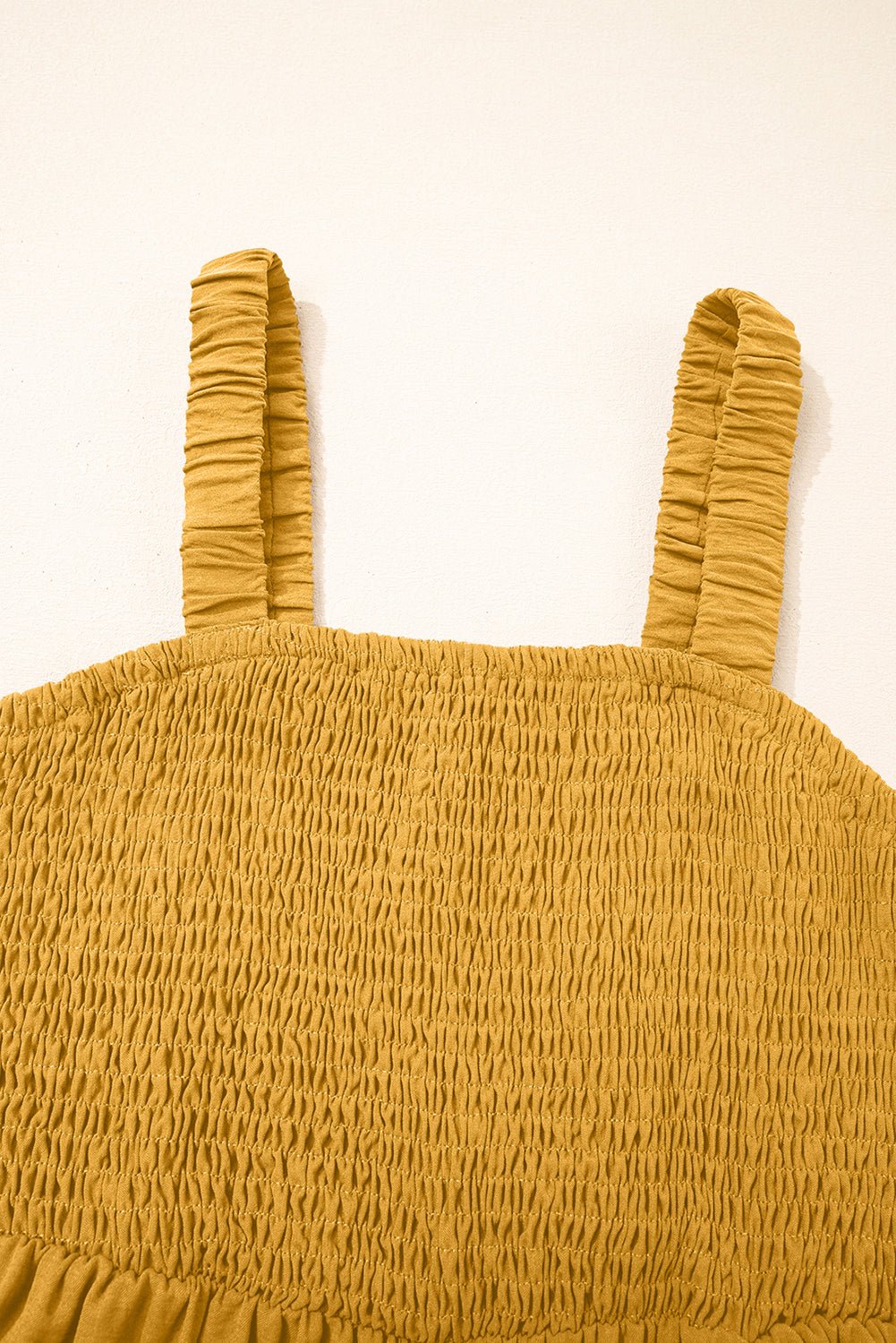 Ginger Smocked Sleeveless Wide Leg Jumpsuit with Pockets - Crowned Energy CO.