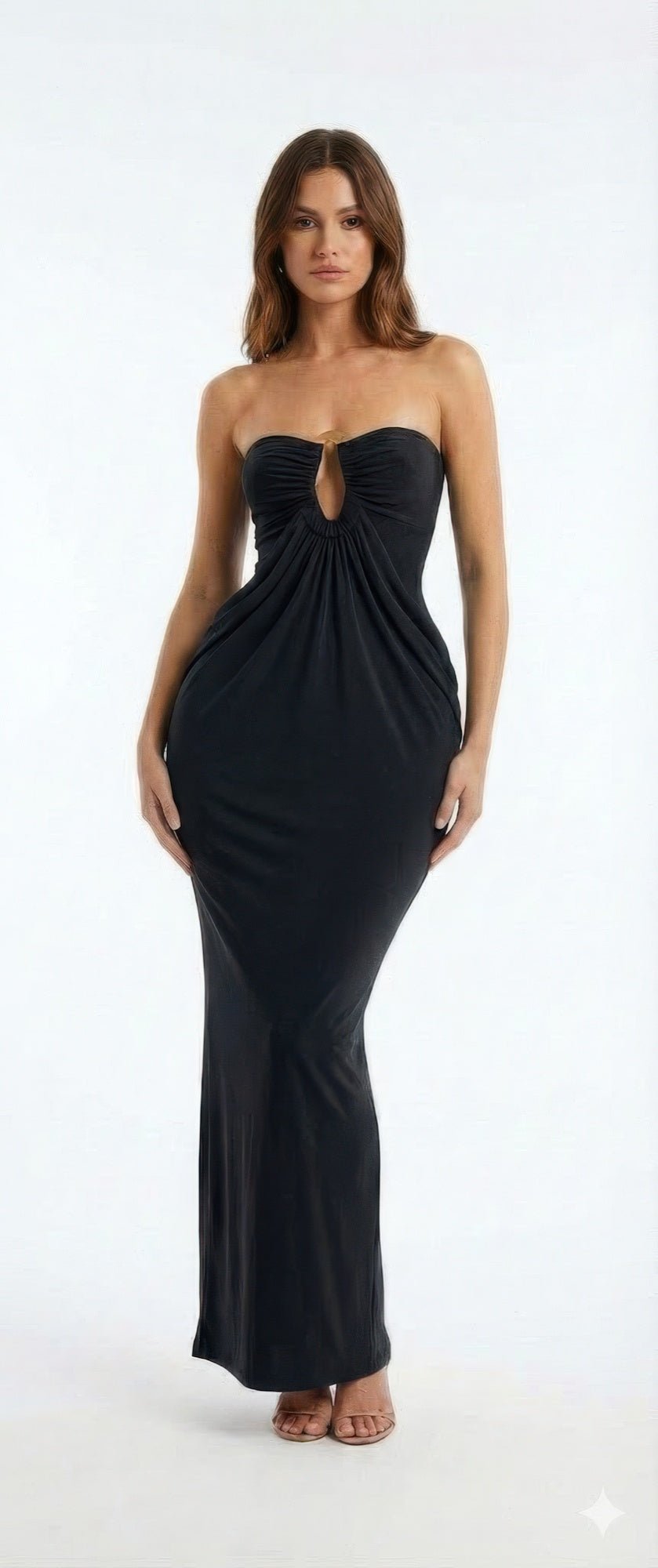 Glamour With Modern Construction Maxi Dress - Crowned Energy CO.