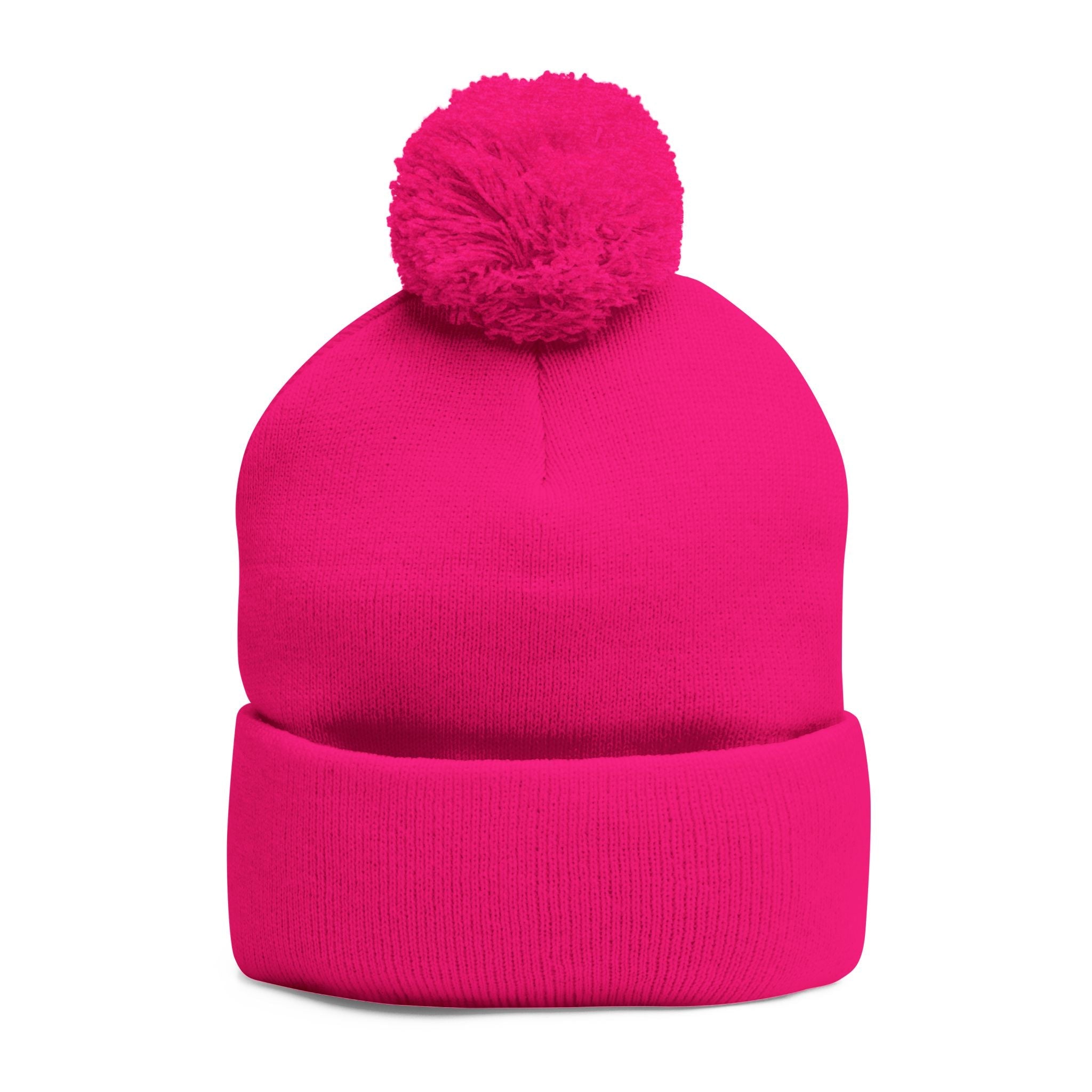Goddess Energy Pom - Pom Beanie — Embroidered Knit Winter Hat - Crowned Energy CO.