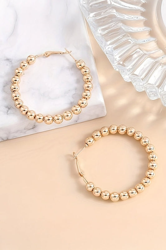 Crowned Energy CO. Gold / ONE SIZE / 100%PMMA Dear-Lover Dropshipping Accessories/Jewelry Gold Plated Beads Alloy Hoop Earrings
