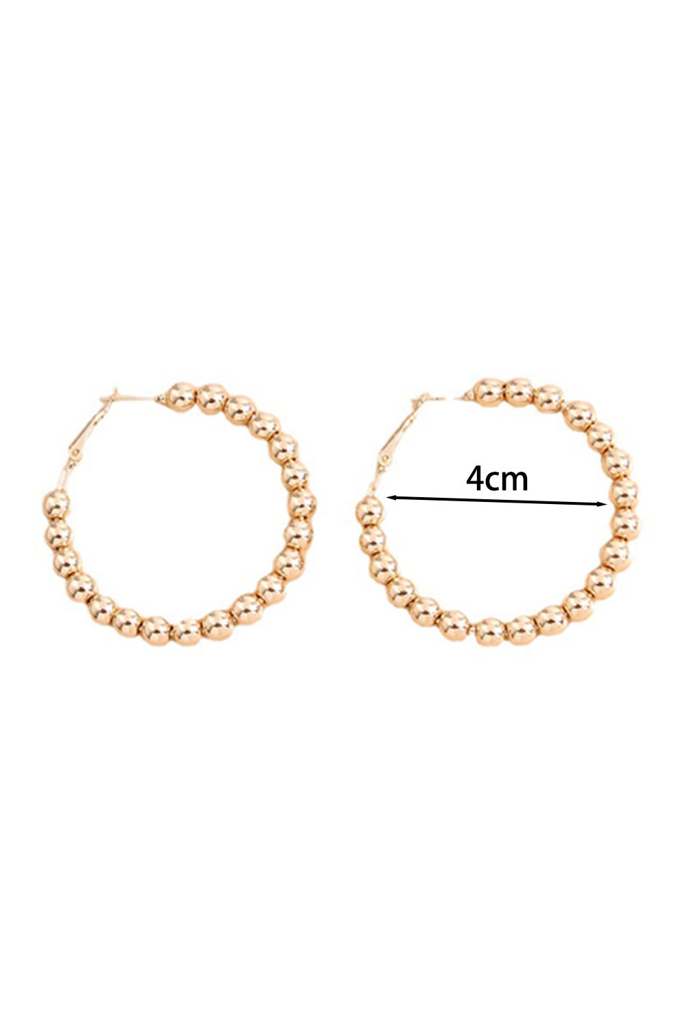 Crowned Energy CO. Gold / ONE SIZE / 100%PMMA Dear-Lover Dropshipping Accessories/Jewelry Gold Plated Beads Alloy Hoop Earrings