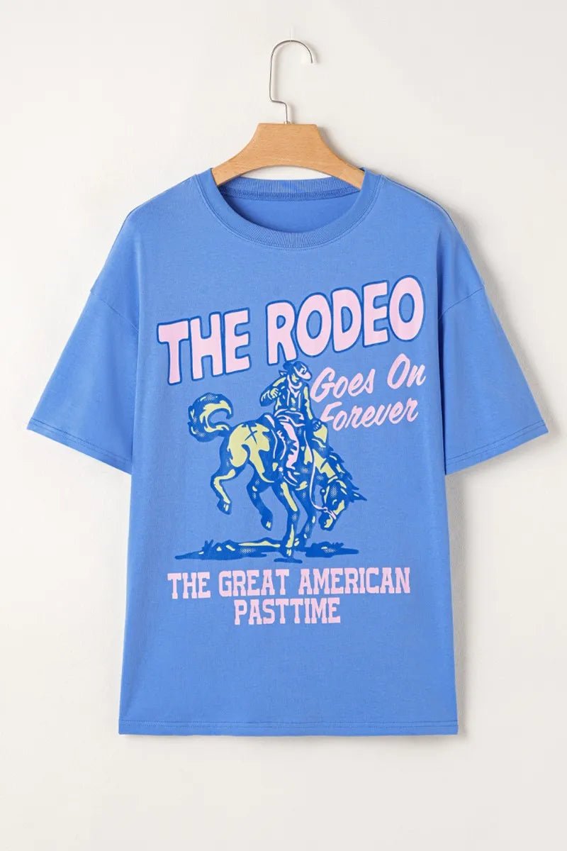 Graphic Round Neck Short Sleeve T-Shirt - Crowned Energy CO.