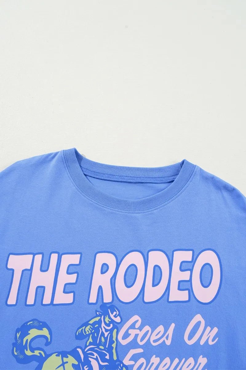 Graphic Round Neck Short Sleeve T-Shirt - Crowned Energy CO.