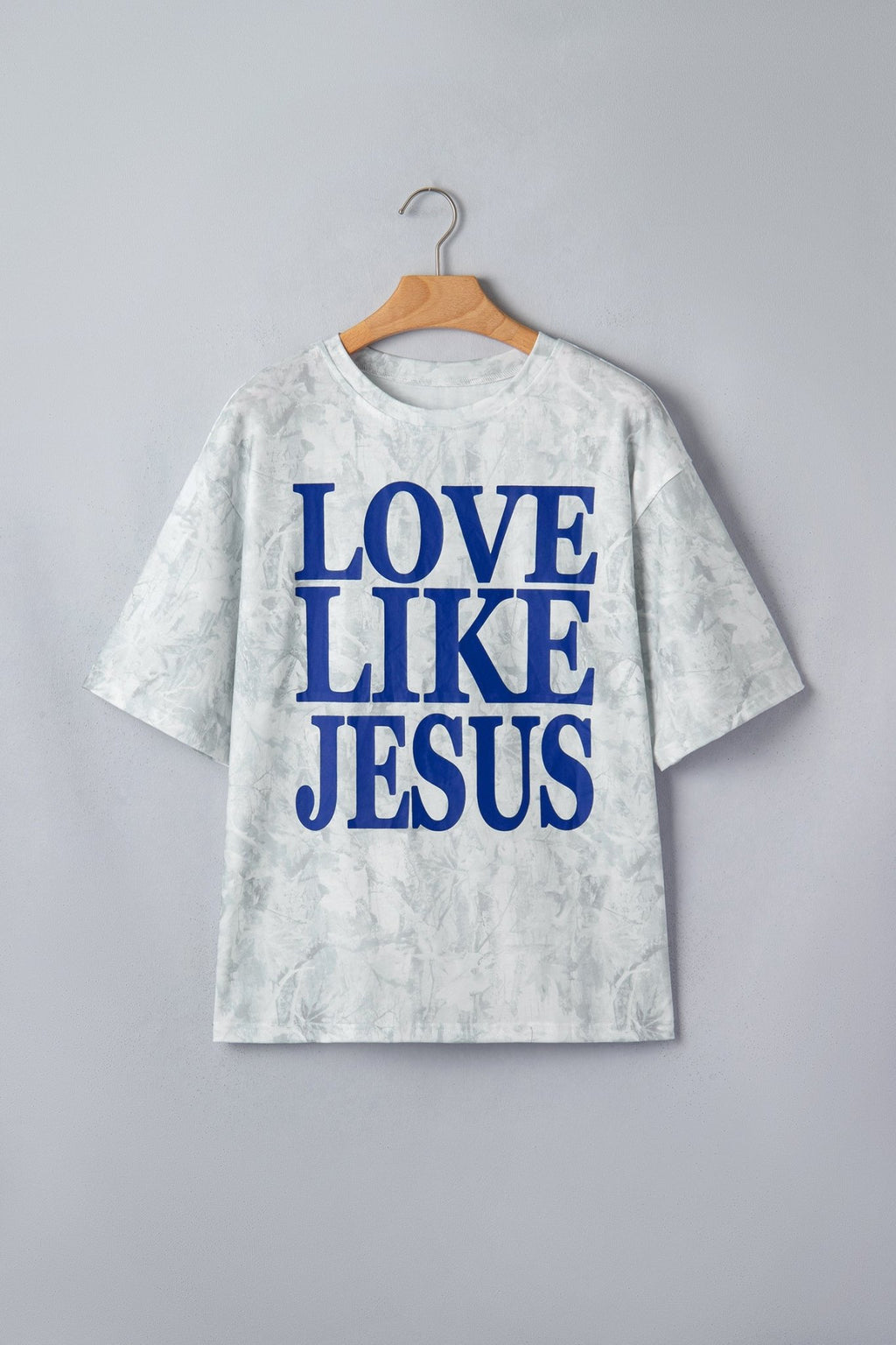 Gray Love Like Jesus Camouflage Oversized T Shirt - Crowned Energy CO.