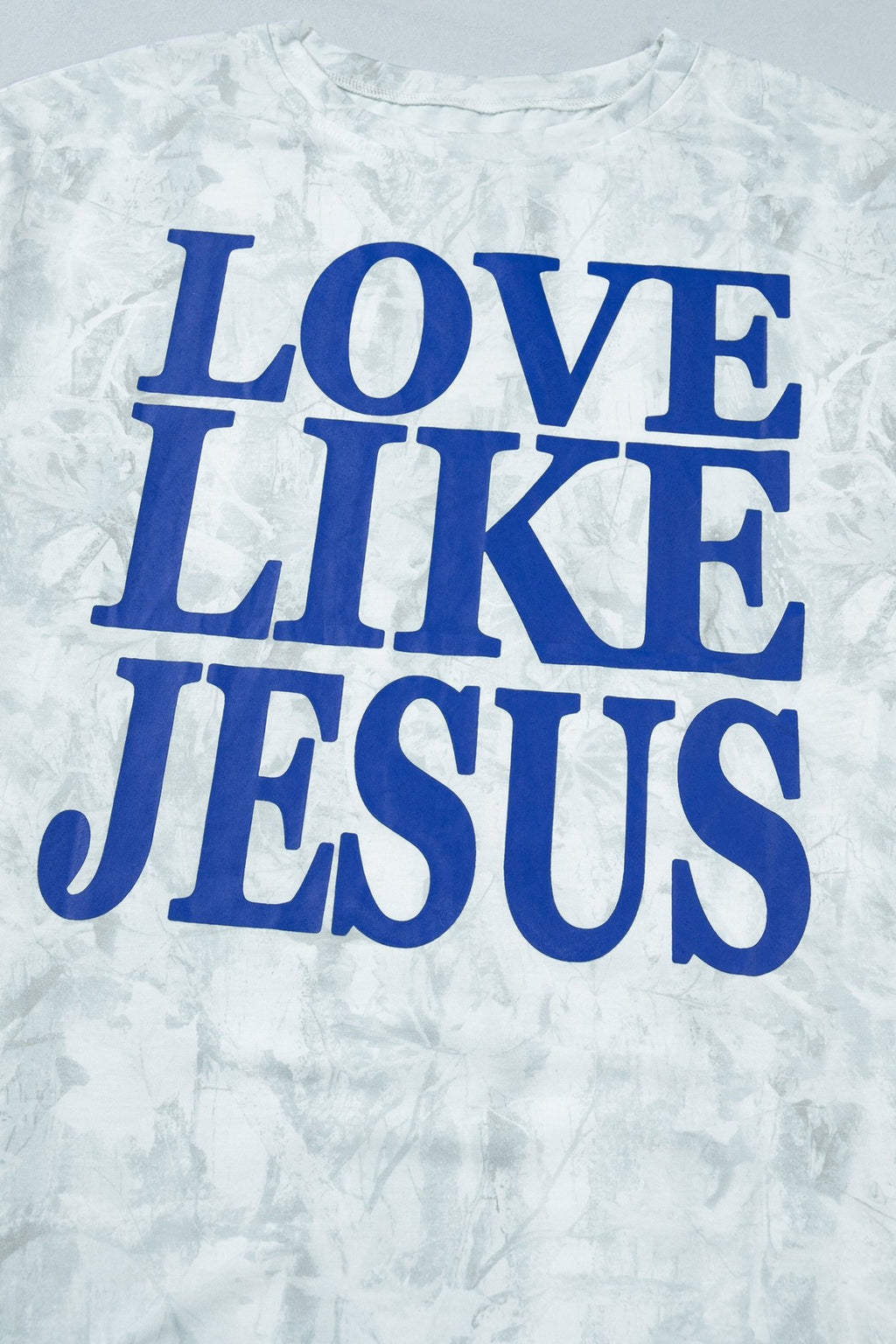 Gray Love Like Jesus Camouflage Oversized T Shirt - Crowned Energy CO.