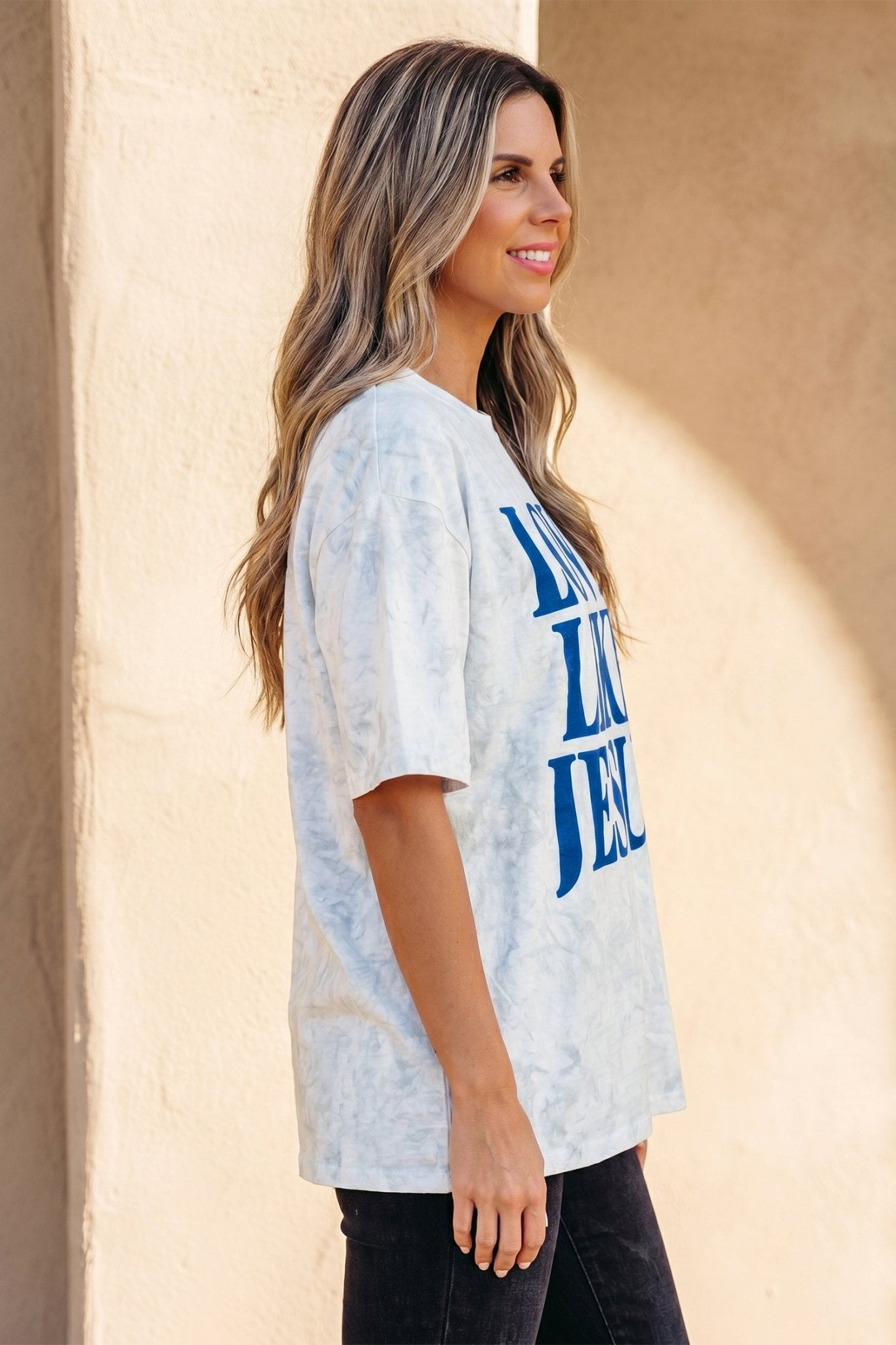 Gray Love Like Jesus Camouflage Oversized T Shirt - Crowned Energy CO.