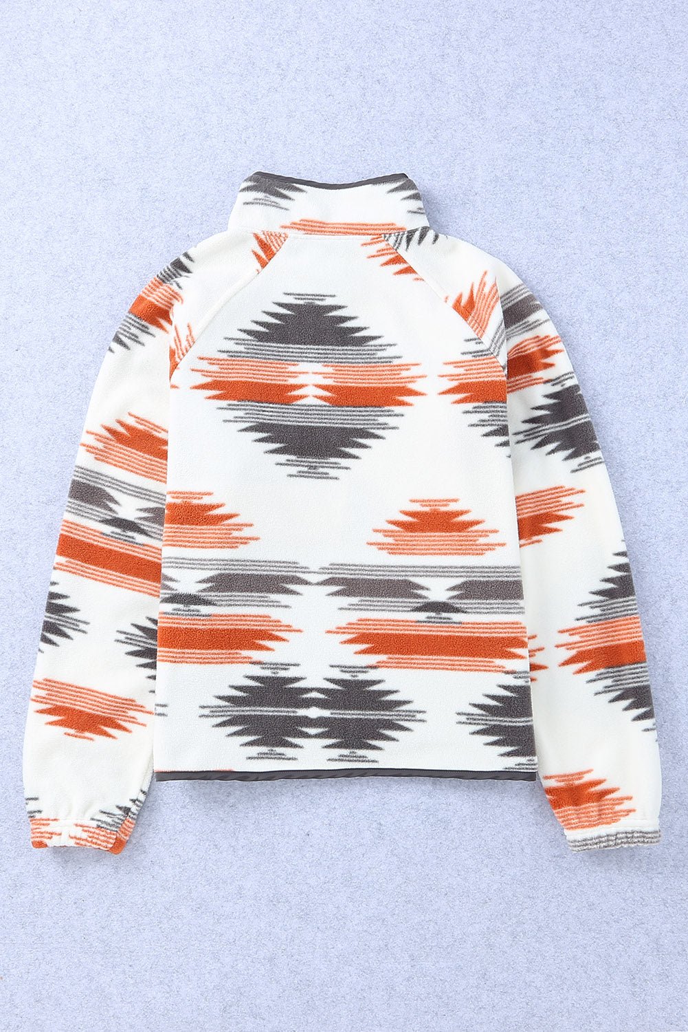 Gray Western Aztec Snap Buttoned Fleece Jacket - Crowned Energy CO.