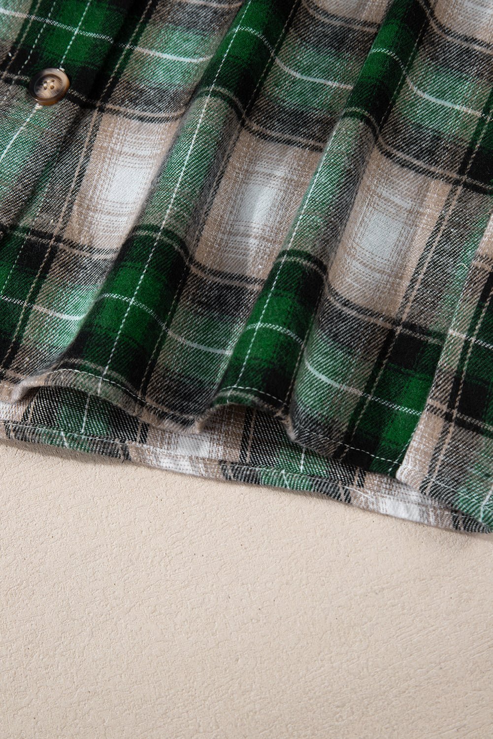 Crowned Energy CO. Green / S / 62.7%Polyester+37.3%Cotton Dear-Lover Dropshipping Outerwear/Plaid Shackets Green Plaid Print Chest Pocket Buttoned Hooded Shacket