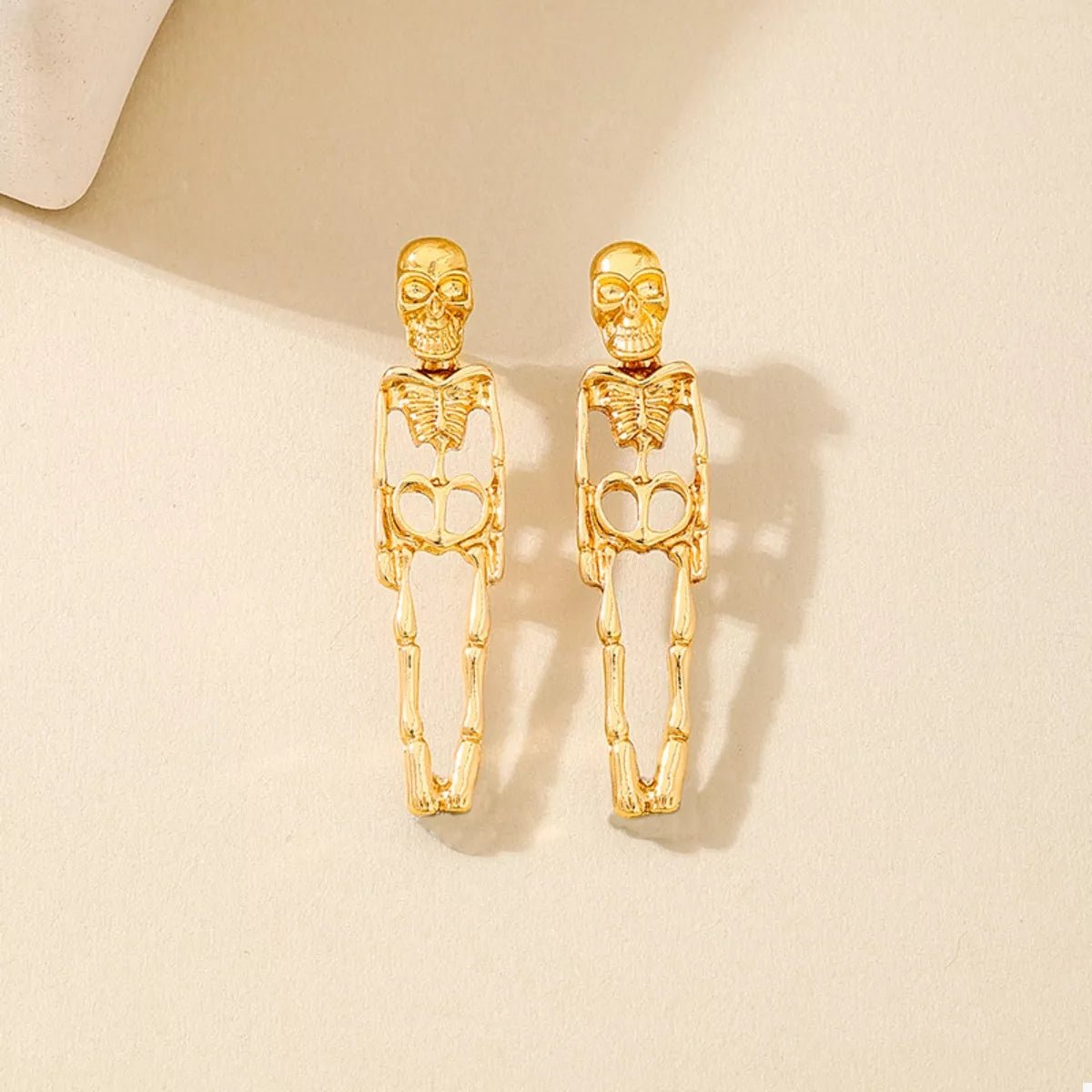 Crowned Energy CO. Gold / onesize Trendsi EARINGS Halloween 18K Gold-Plated Skeleton Earrings