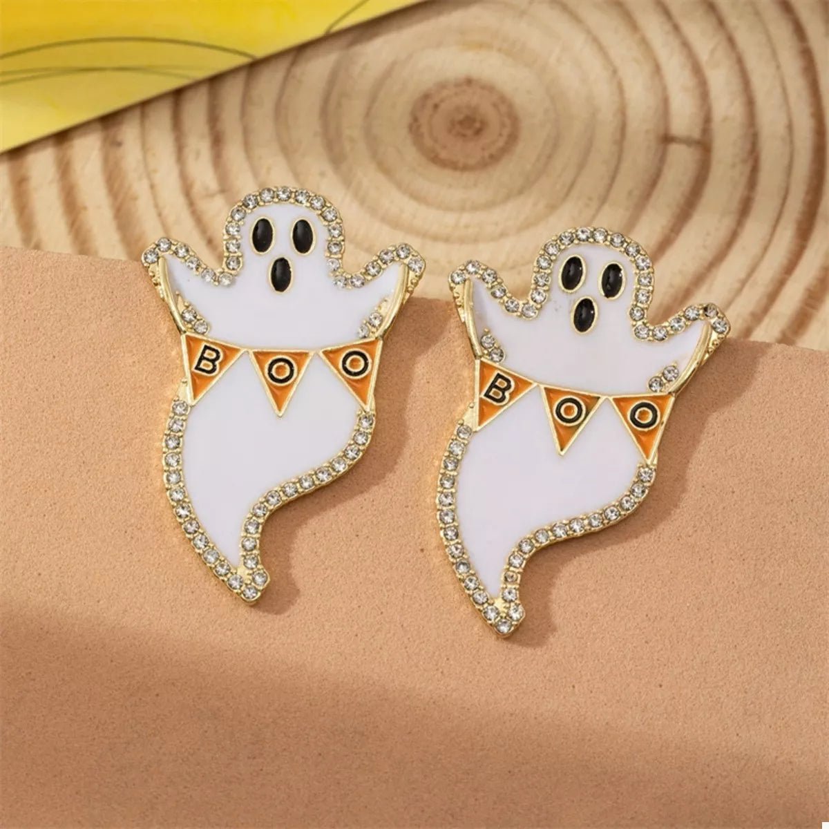 Crowned Energy CO. Alloy Ghost / One Size Trendsi Earrings Halloween Ghost and Pumpkin Dangle Earrings