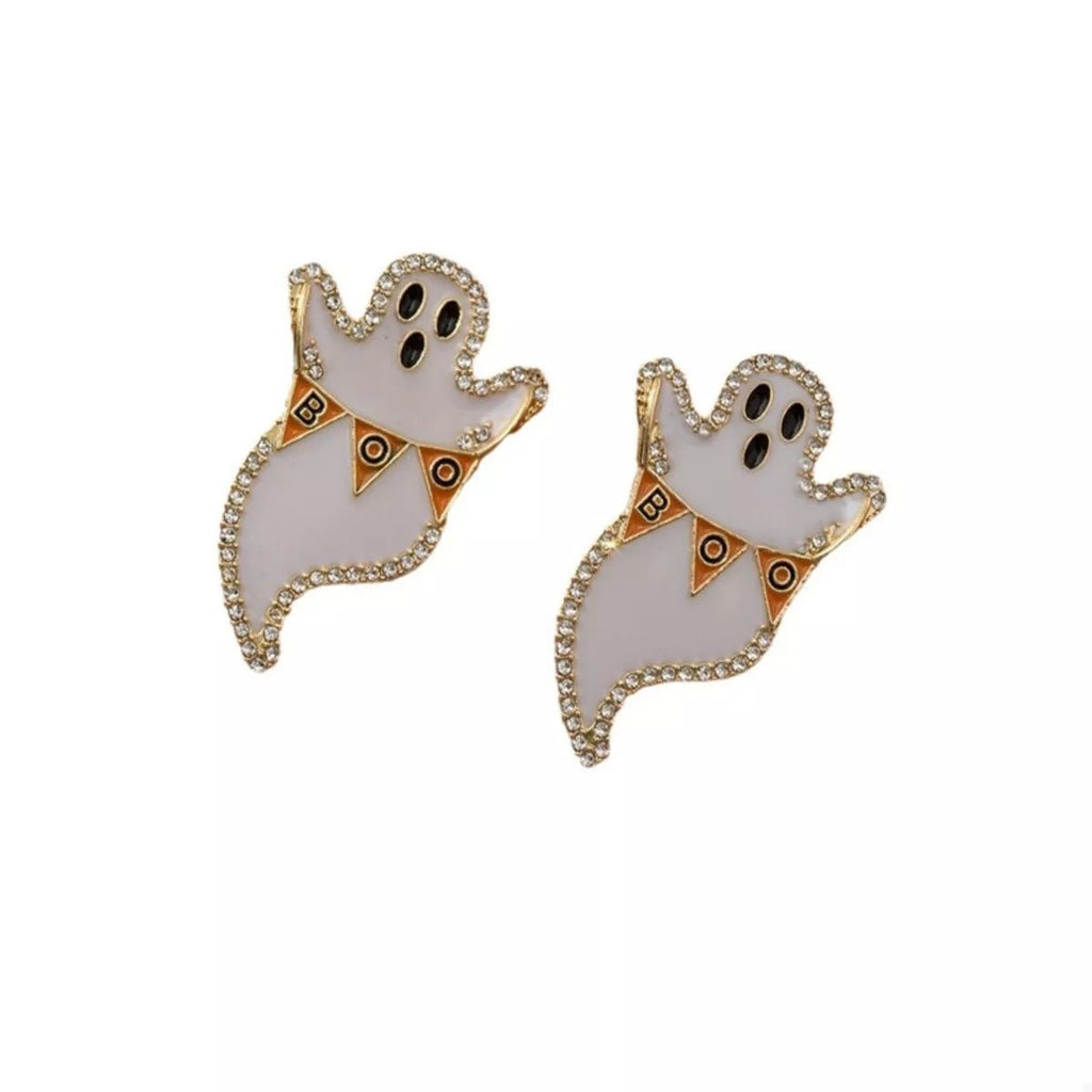 Crowned Energy CO. Nightlight Ghost / One Size Trendsi Earrings Halloween Ghost and Pumpkin Dangle Earrings