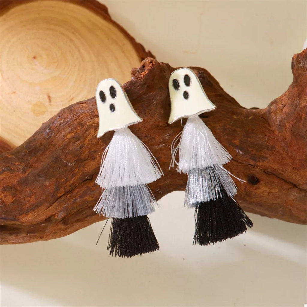 Crowned Energy CO. Nightlight Ghost / One Size Trendsi Earrings Halloween Ghost and Pumpkin Dangle Earrings