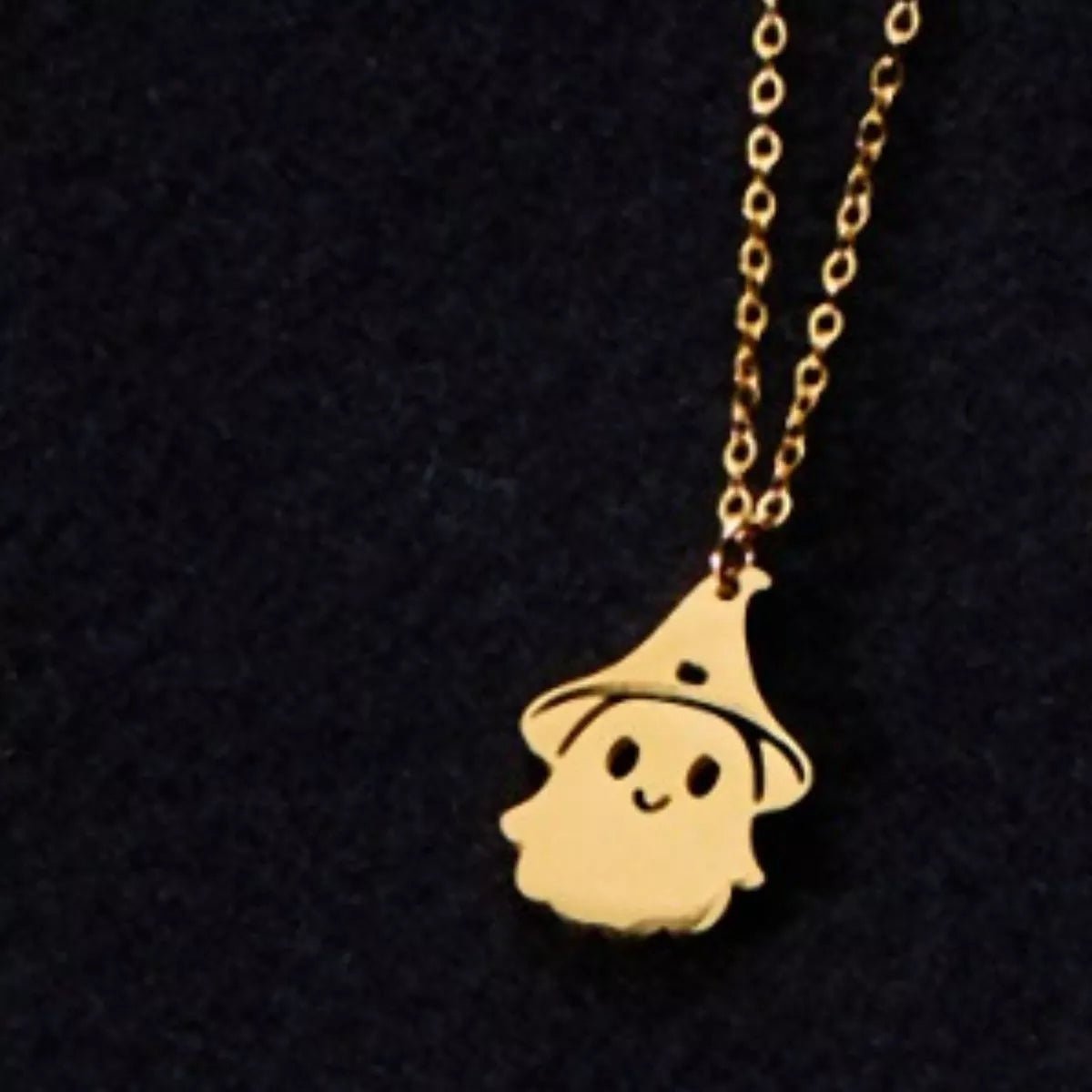 Crowned Energy CO. Gold / One Size Trendsi Accessories Halloween Ghost Pendant Necklace