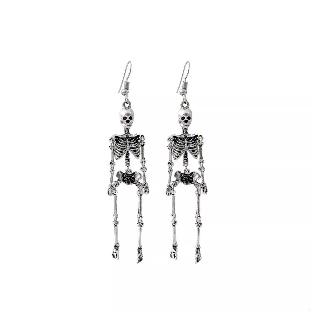 Crowned Energy CO. Silver / One Size Trendsi Earrings Halloween Skeleton Dangle Earrings