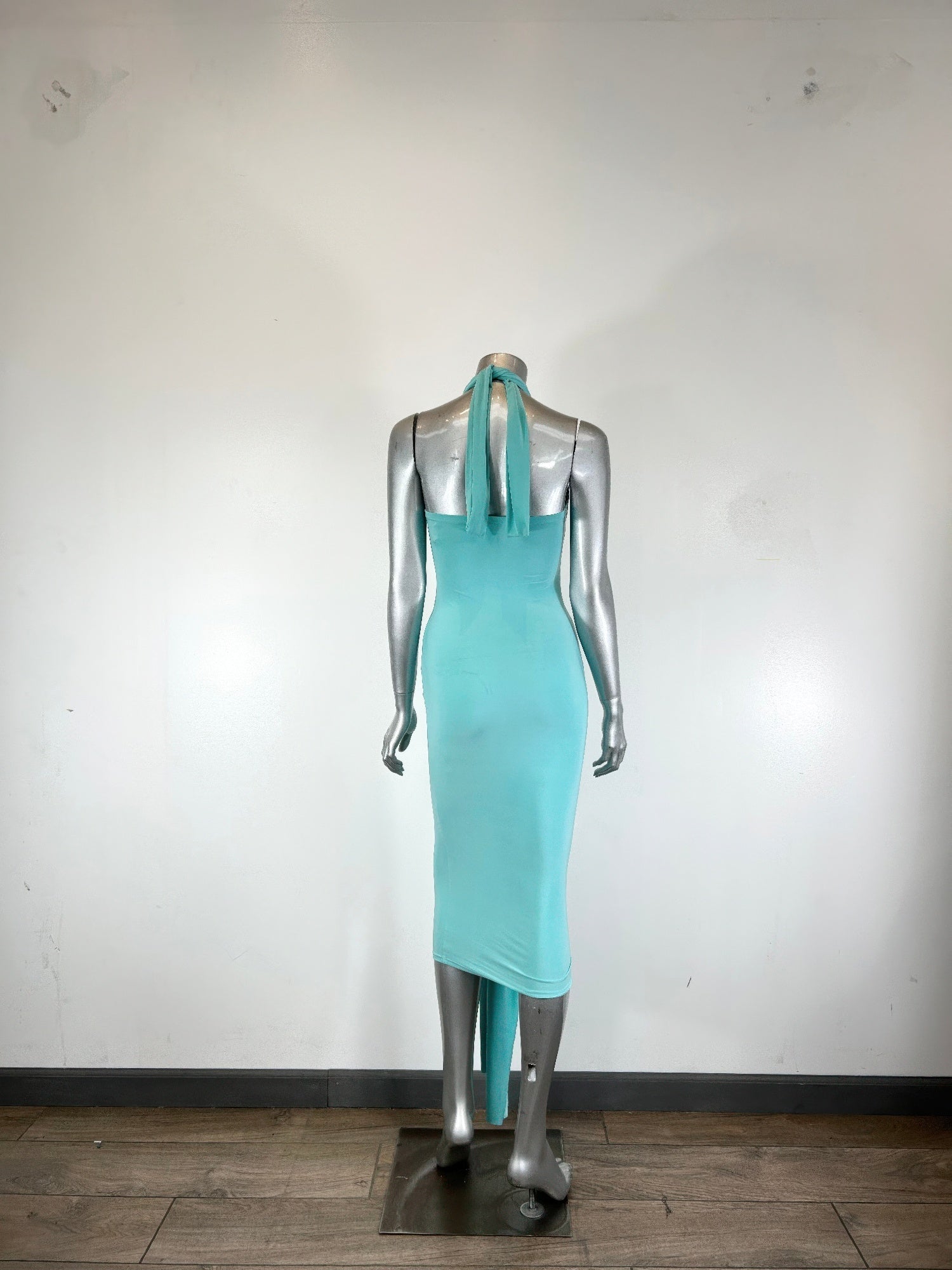 Halter - style Bodycon Midi Dress - Crowned Energy CO.