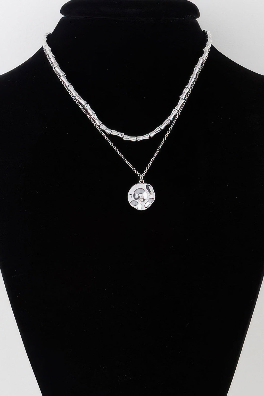 Crowned Energy CO. Gold CCWHOLESALECLOTHING Necklaces Hammered Plate Chain Necklace