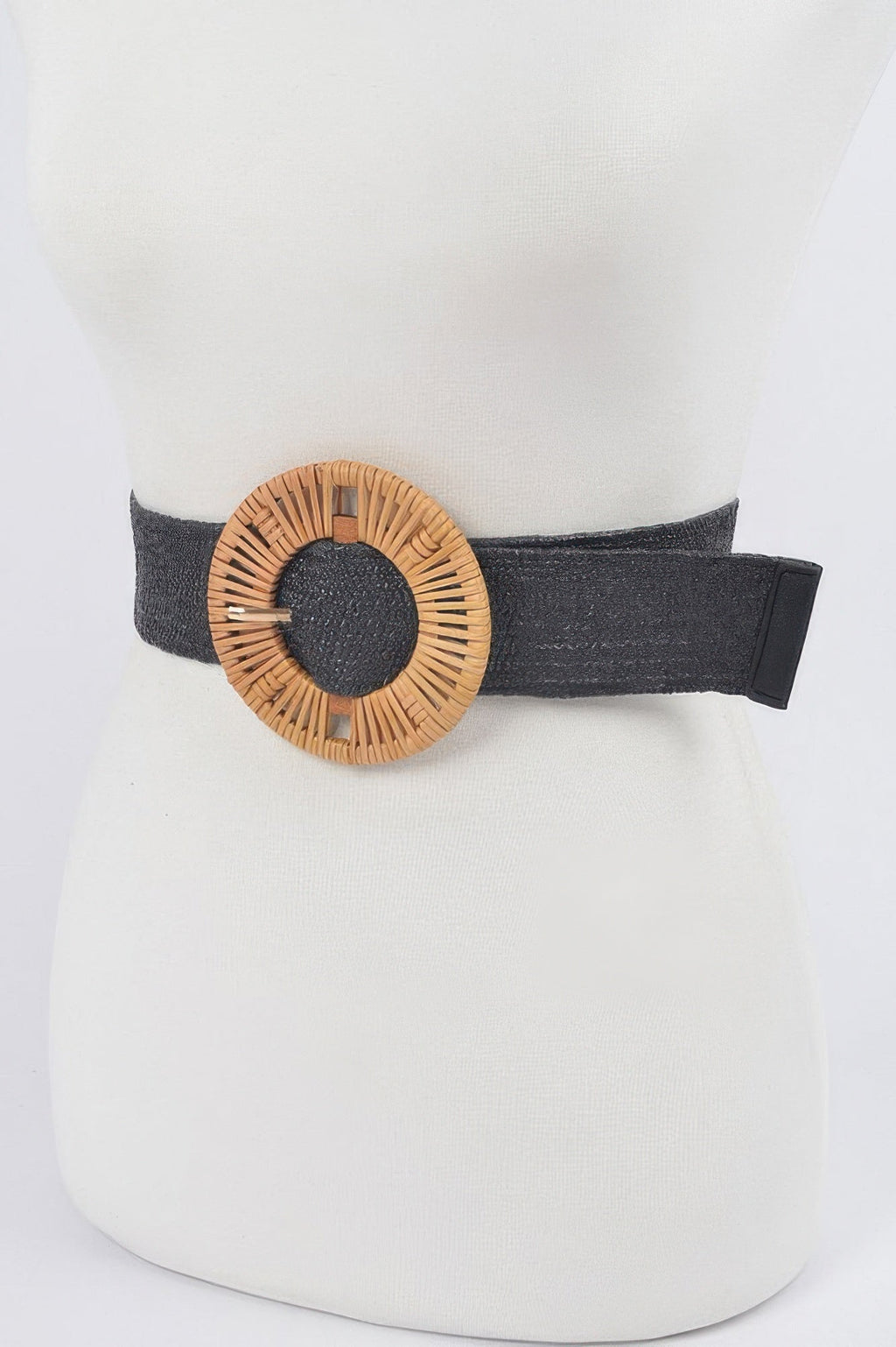 Handmade Bamboo Buckle Plus Size Stretch Belt - Crowned Energy CO.