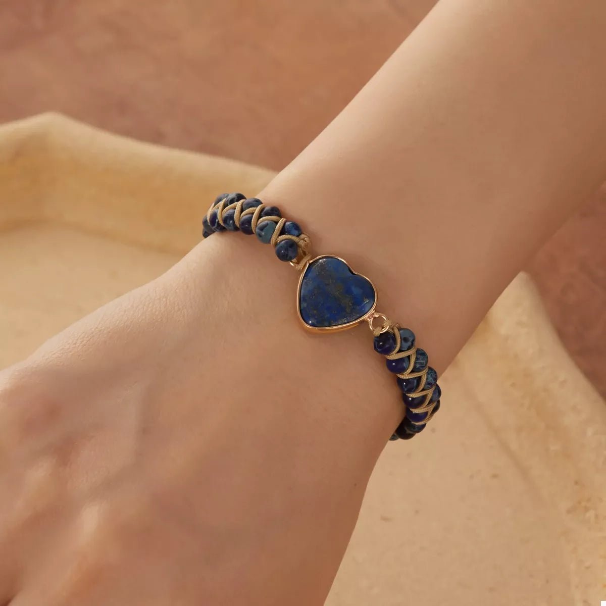 Heart Charm Beaded Bracelet - Crowned Energy CO.