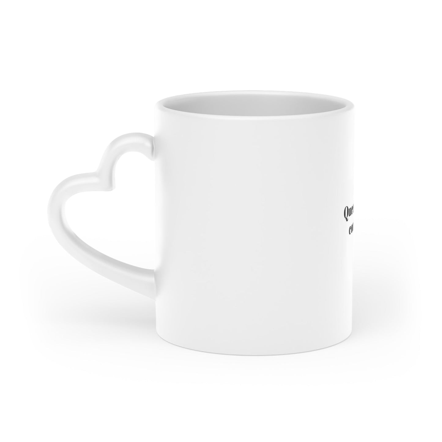 Crowned Energy CO. 11oz / White Printify Mug Heart-Shaped Mug - "Queens Don't Compete"