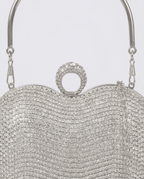 Heart - Shaped Rhinestone Evening Clutch Bag - Crowned Energy CO.