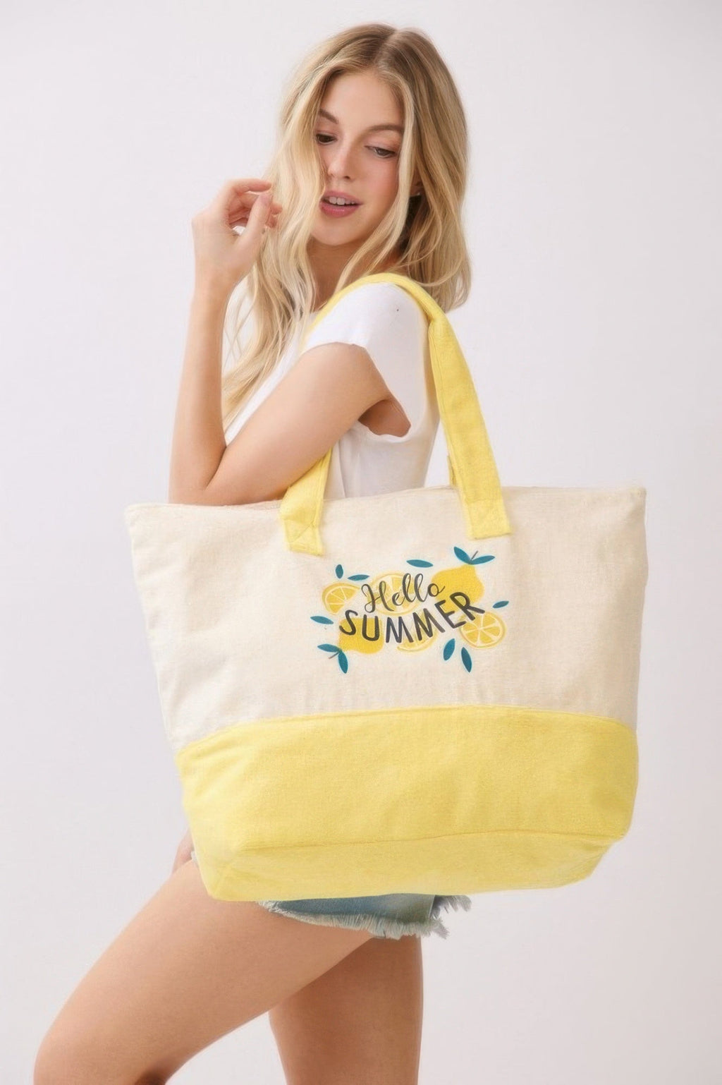Hello Summer Terry Tote - Crowned Energy CO.