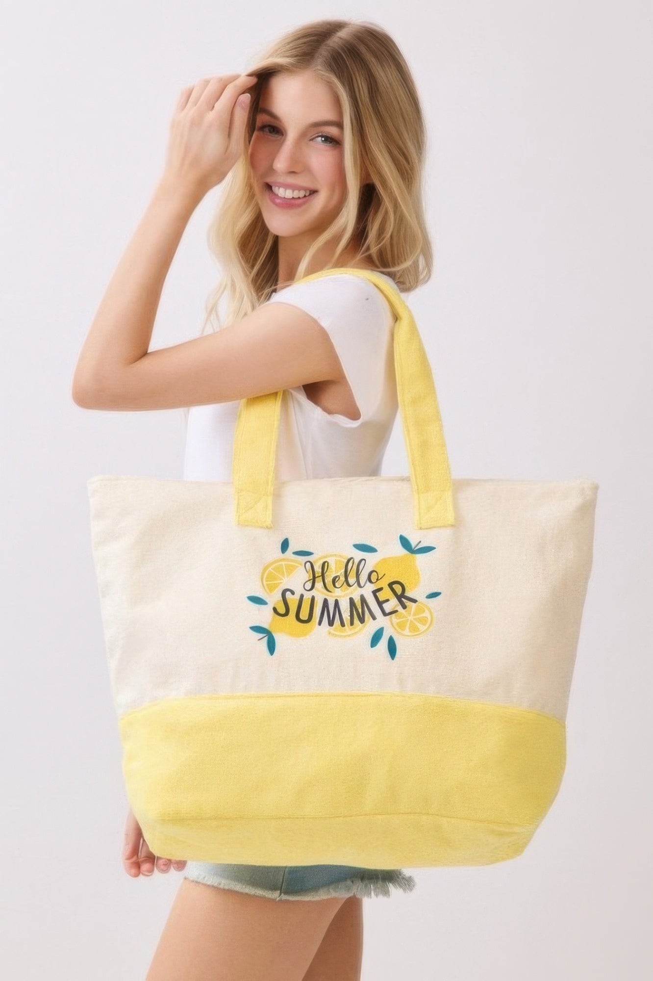 Hello Summer Terry Tote - Crowned Energy CO.