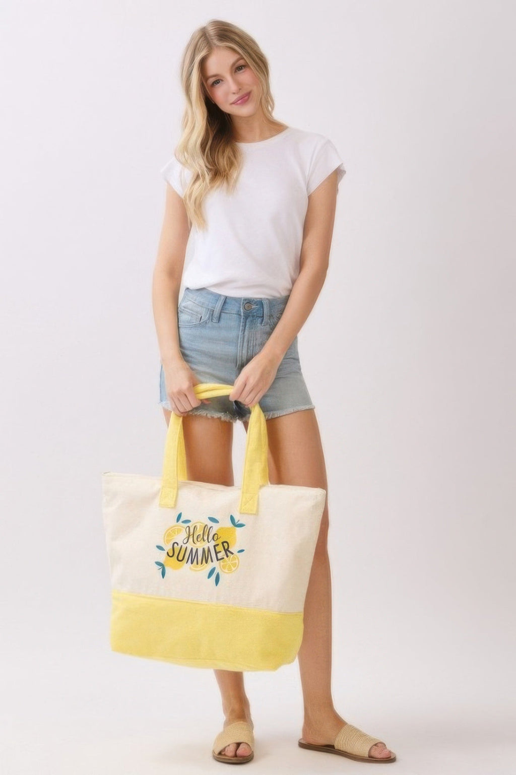 Hello Summer Terry Tote - Crowned Energy CO.