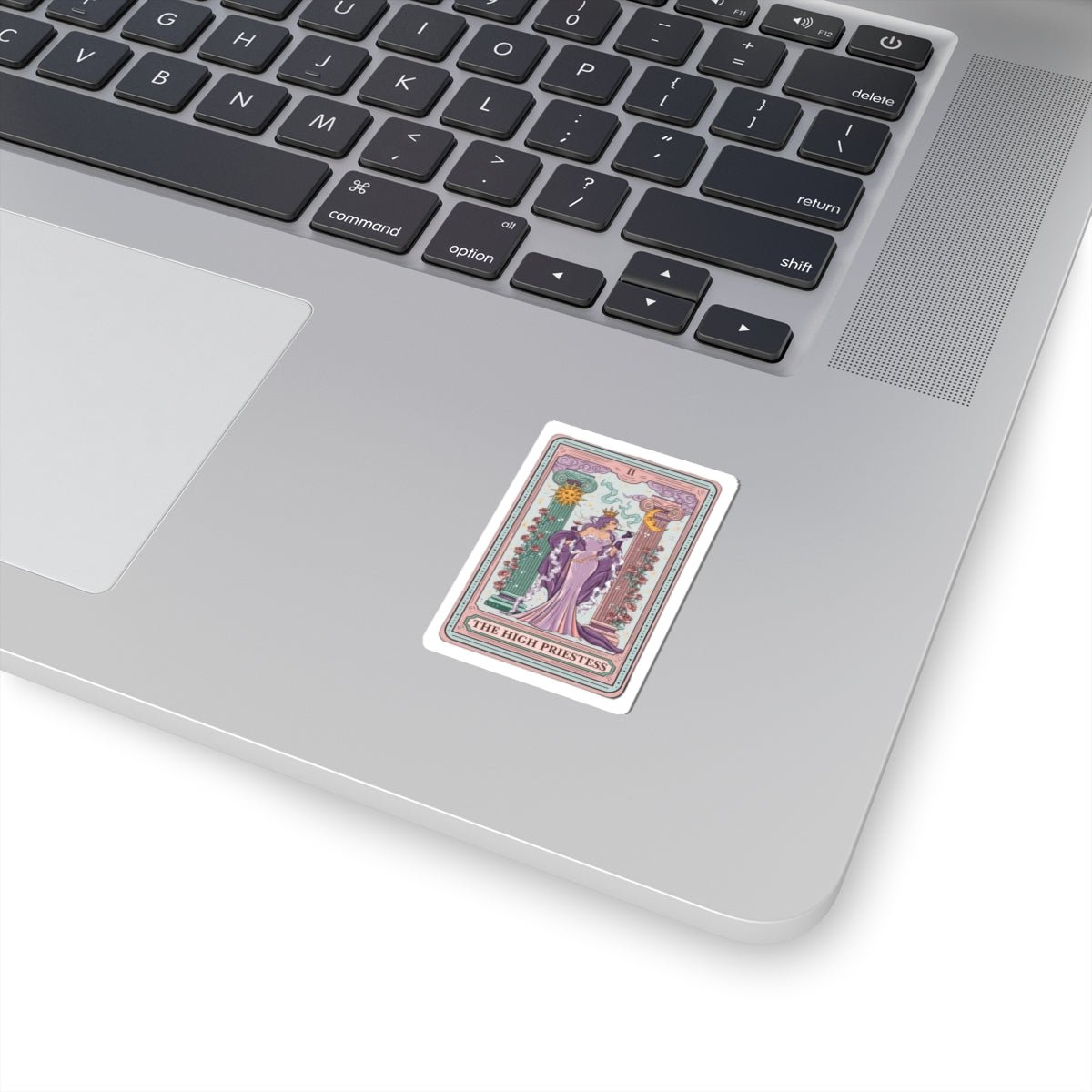 Crowned Energy CO. 2" × 2" / White Printify Paper products High Priestess Kiss-Cut Sticker – Tarot & Astrology